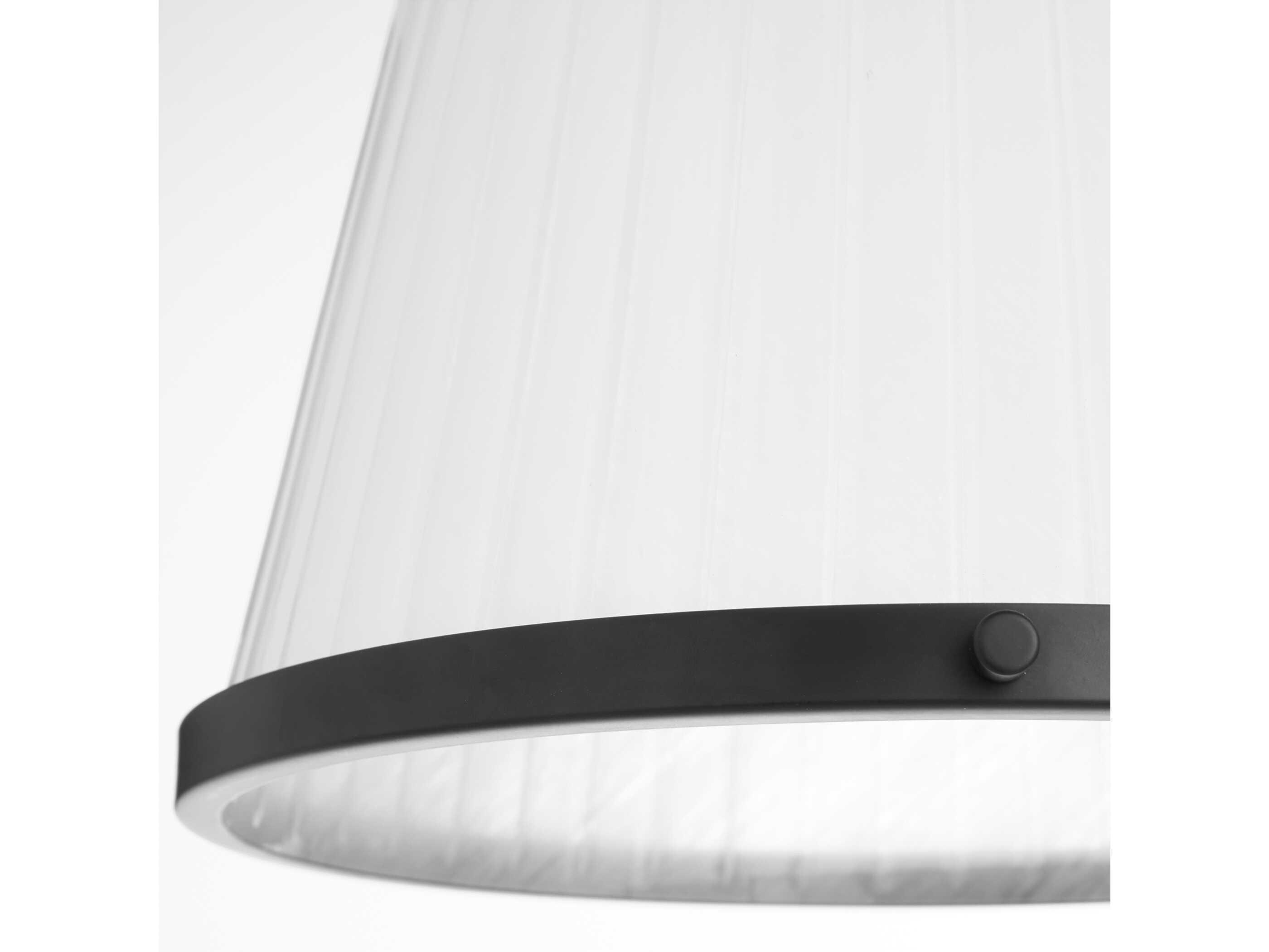 Quorum Providence 1-Light Matte Black Drum Pendant