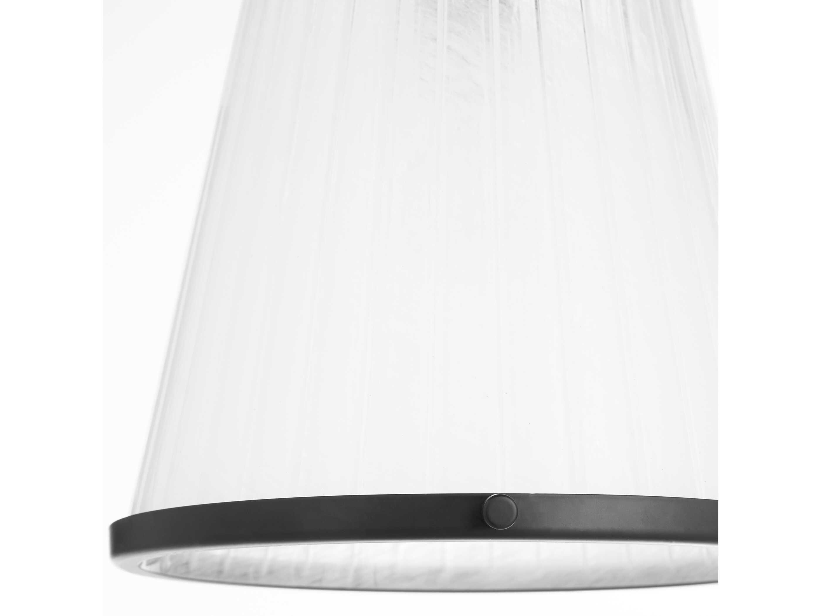 Quorum Providence 1-Light Matte Black Drum Pendant