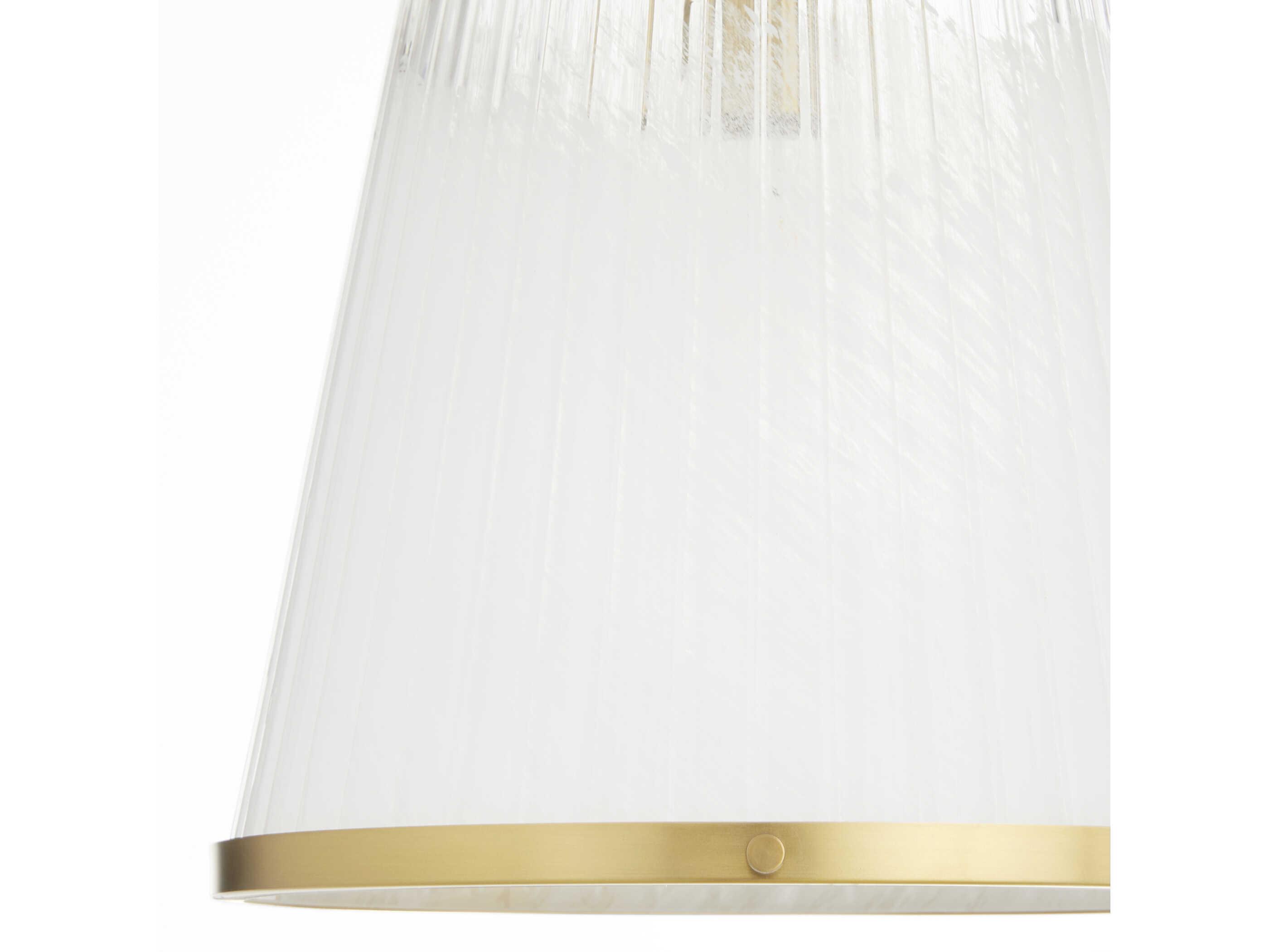 Quorum Providence 1-Light Aged Brass Drum Pendant