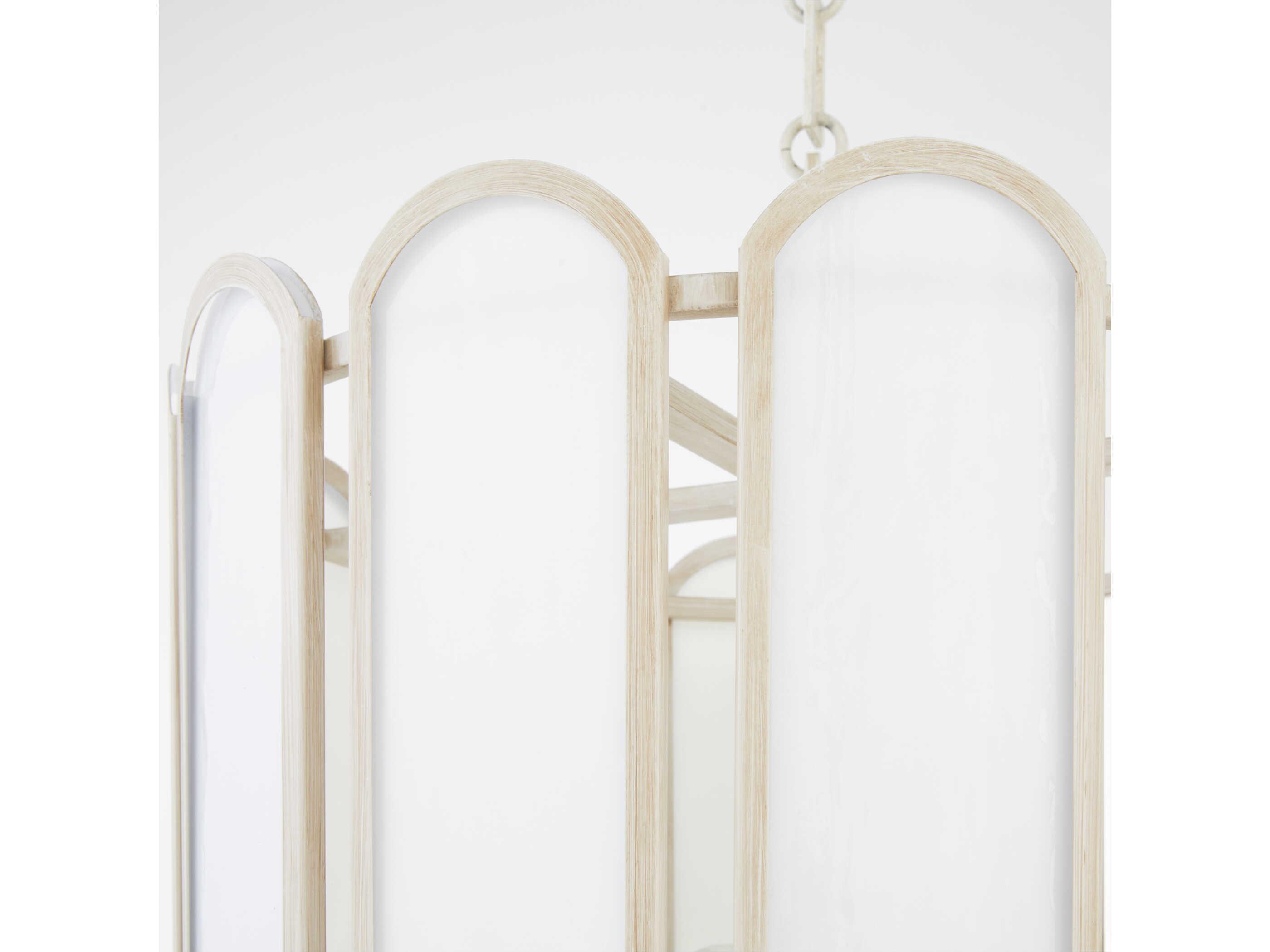 Quorum Belleview 4-Light Washed Oak Off White Pendant