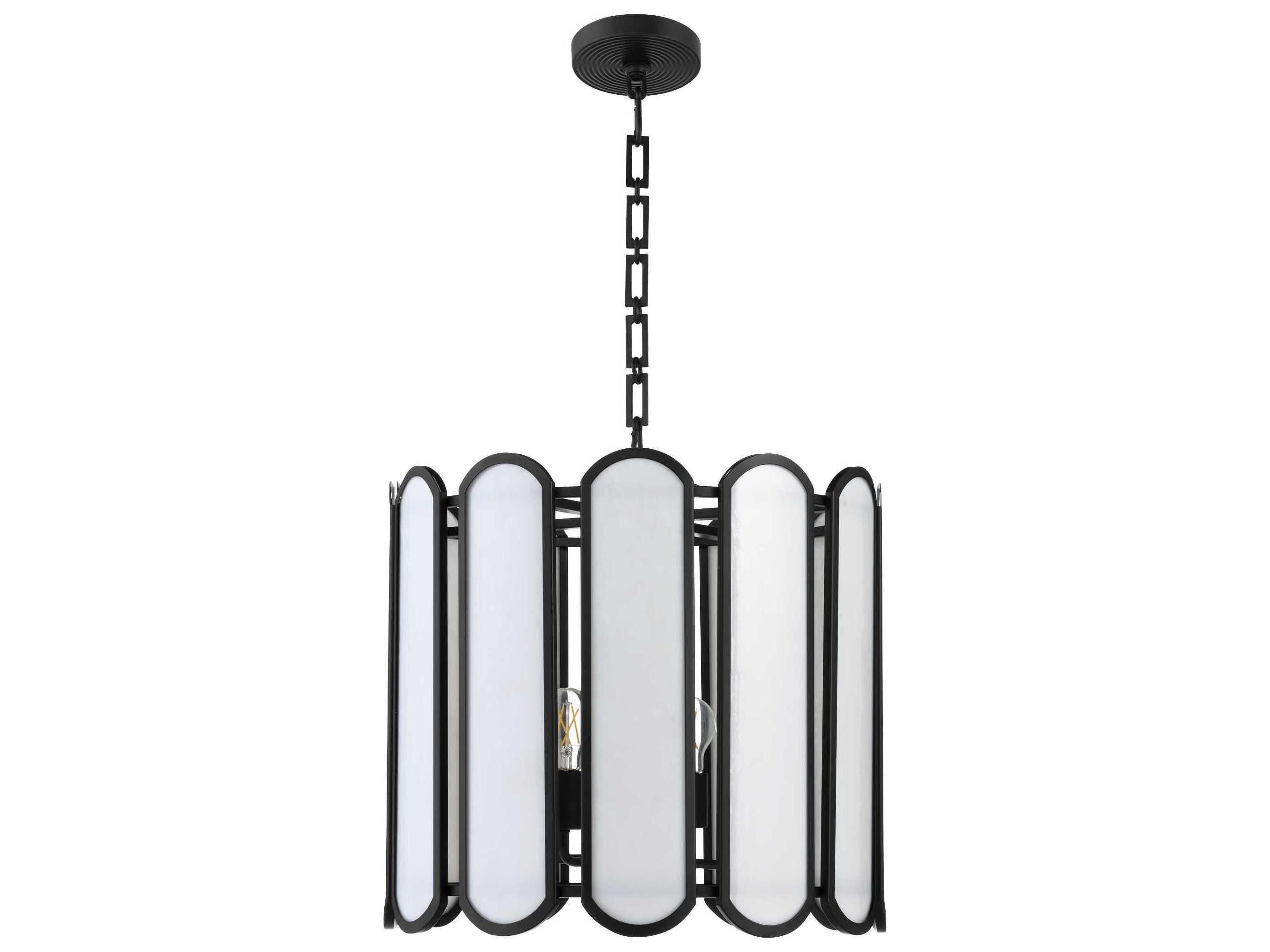 Quorum Belleview 4-Light Matte Black Pendant