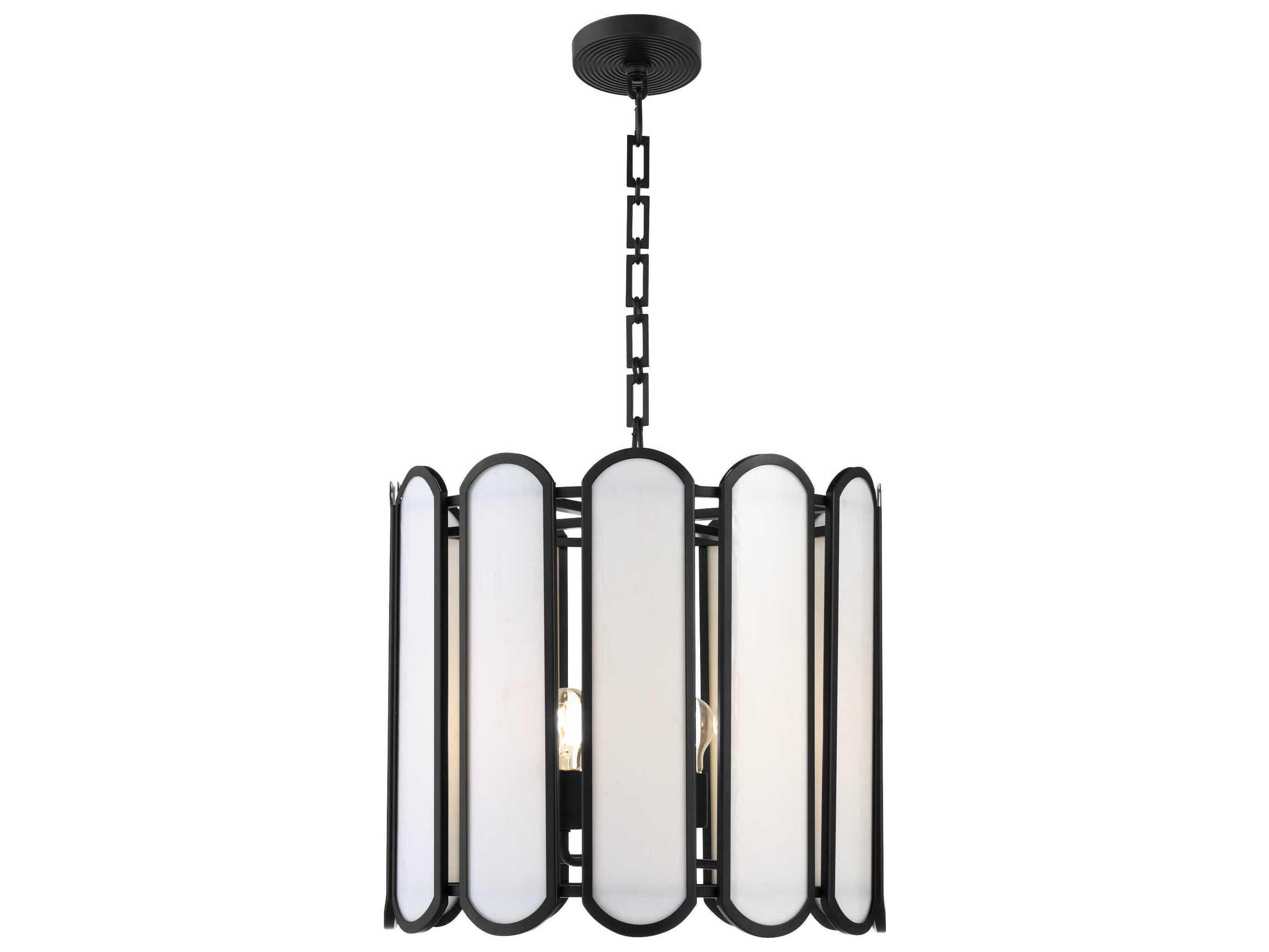 Quorum Belleview 4-Light Matte Black Pendant