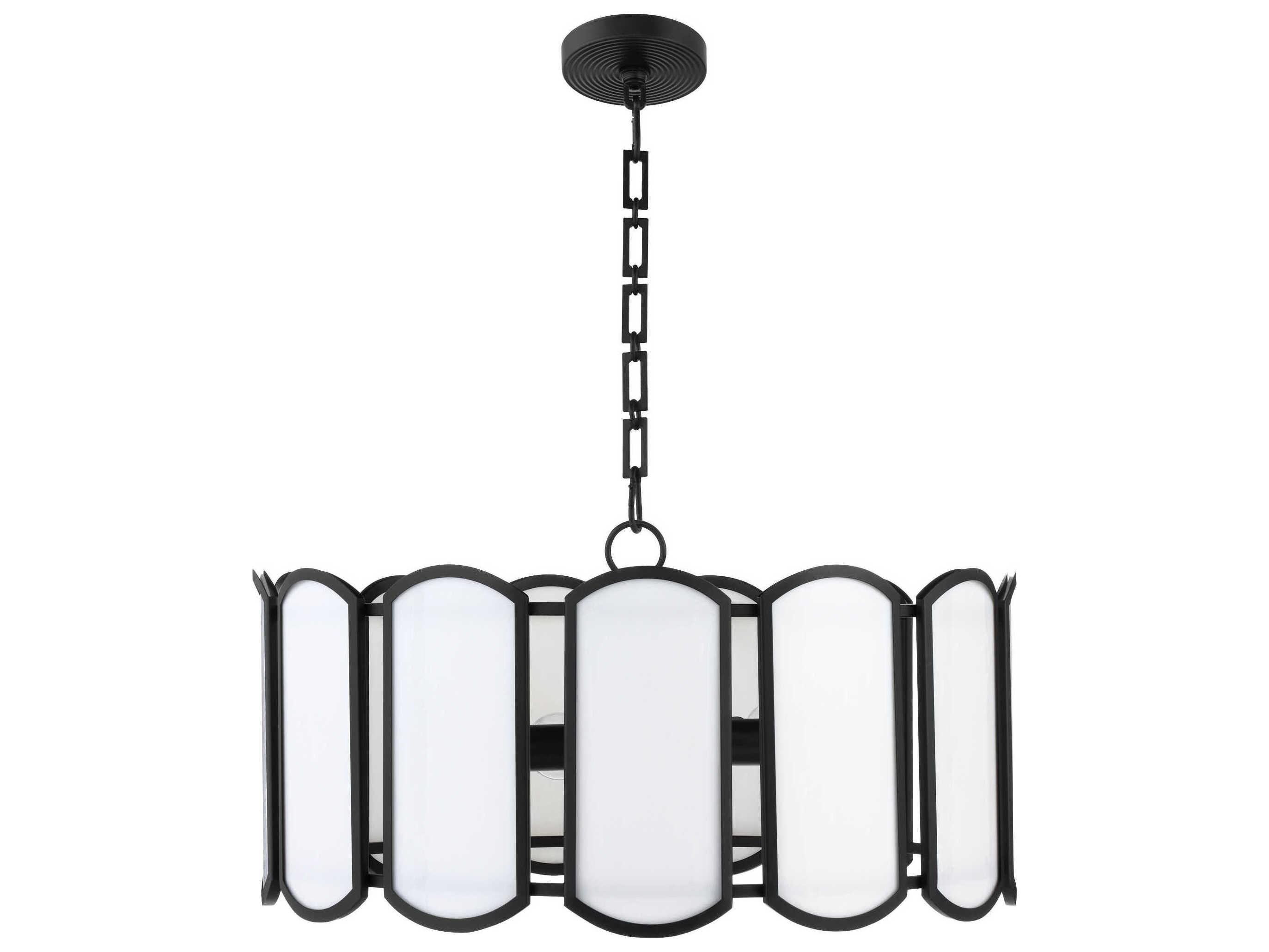 Quorum Belleview 5-Light Matte Black Pendant