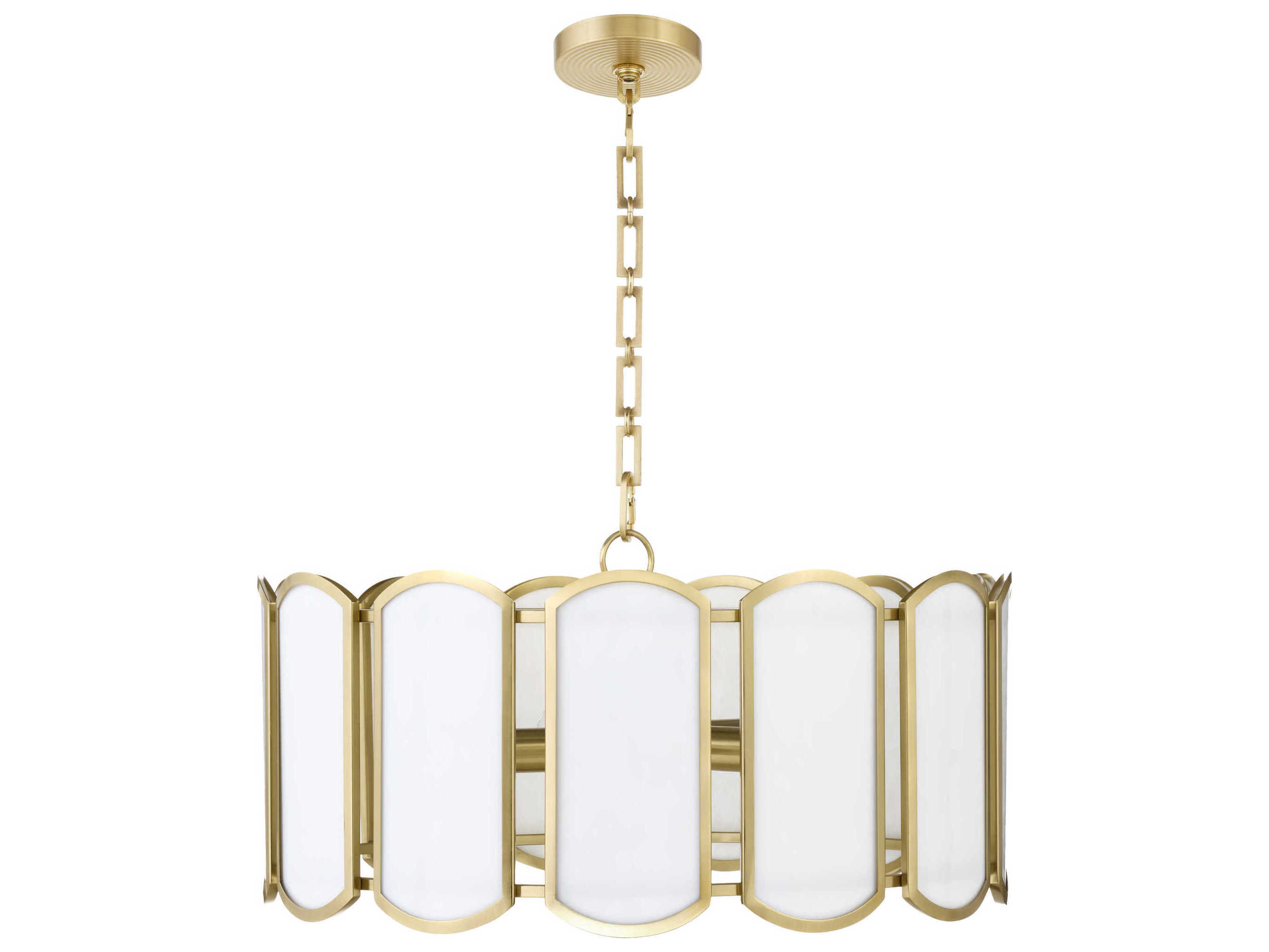 Quorum Belleview 5-Light Aged Brass Pendant