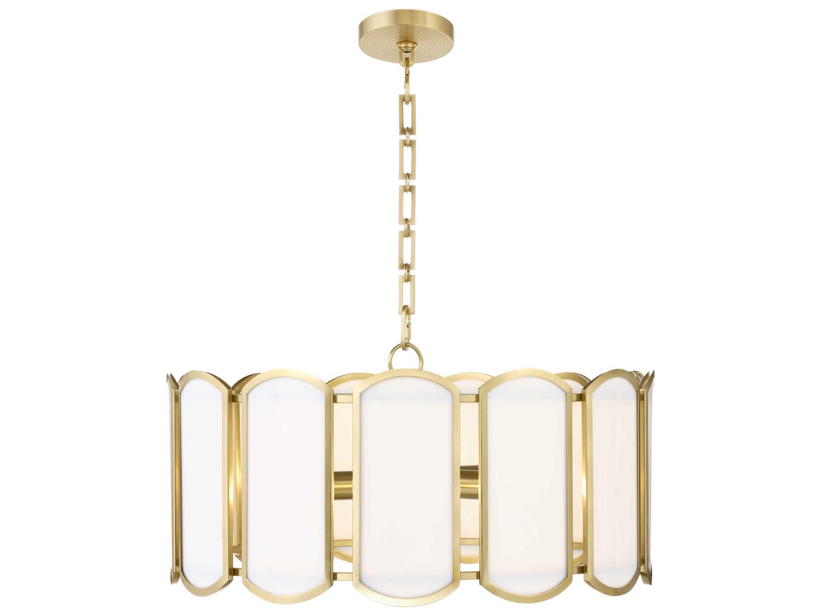 Quorum Belleview 5-Light Aged Brass Pendant