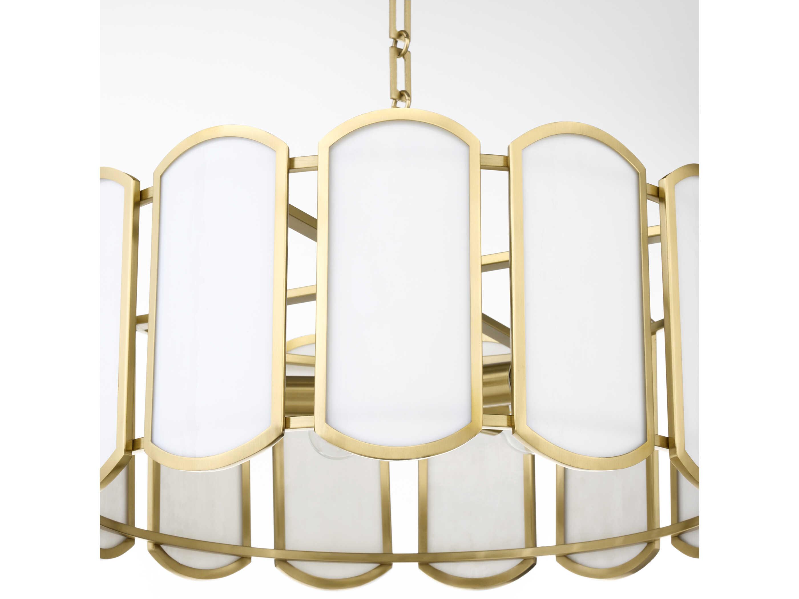 Quorum Belleview 5-Light Aged Brass Pendant