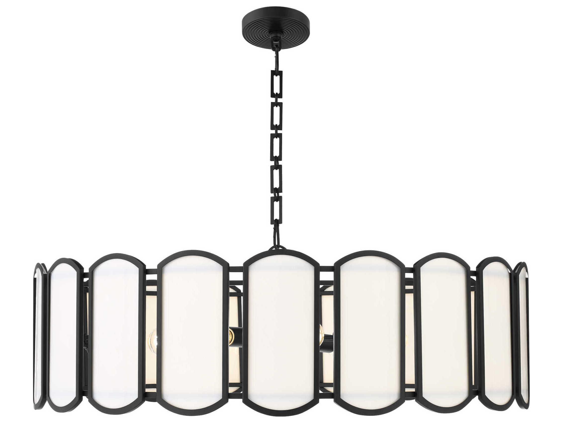 Quorum Belleview 8-Light Matte Black Pendant