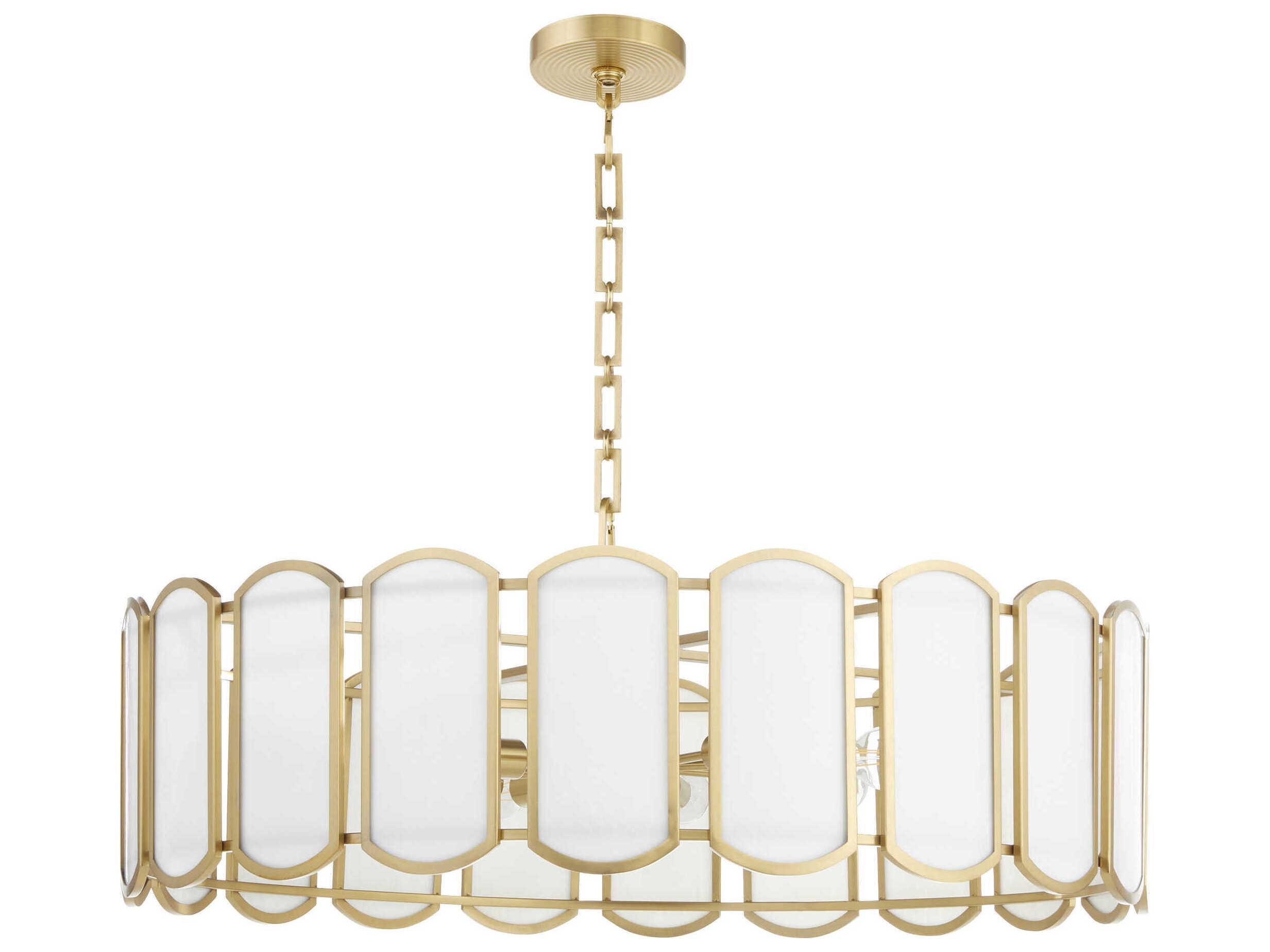 Quorum Belleview 8-Light Aged Brass Pendant