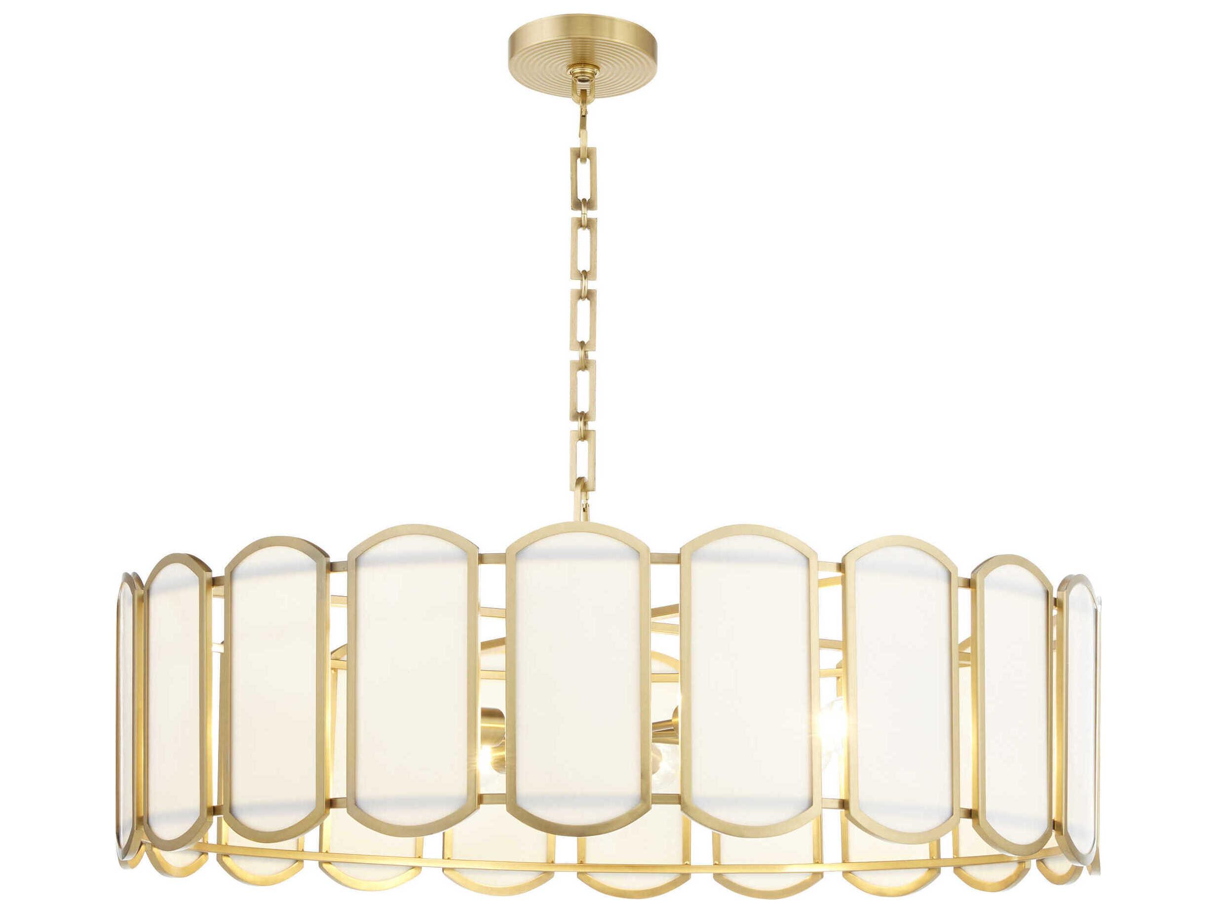 Quorum Belleview 8-Light Aged Brass Pendant