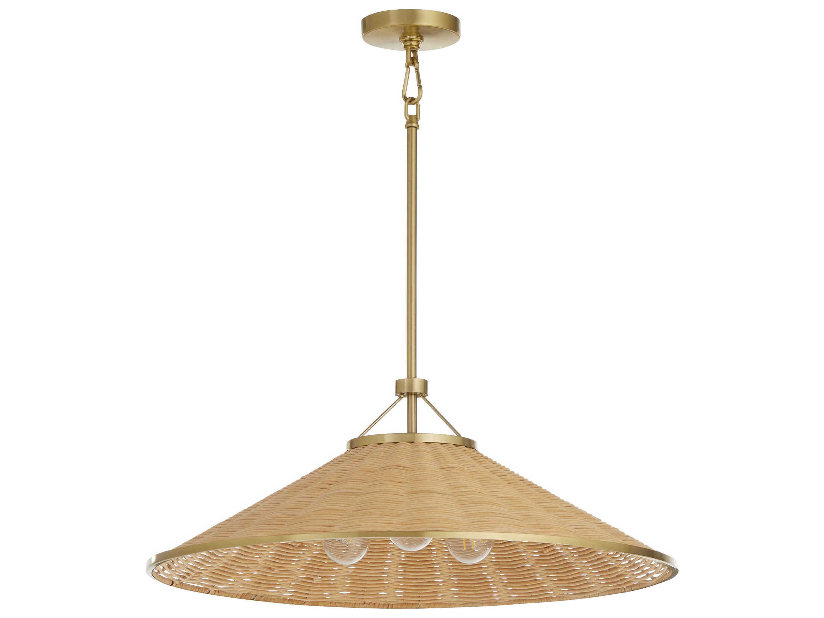 Quorum Cona 3-Light Aged Brass Pendant