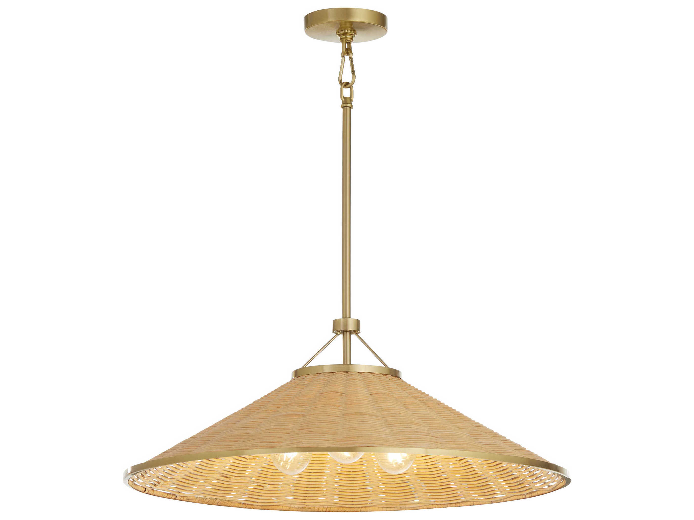 Quorum Cona 3-Light Aged Brass Pendant