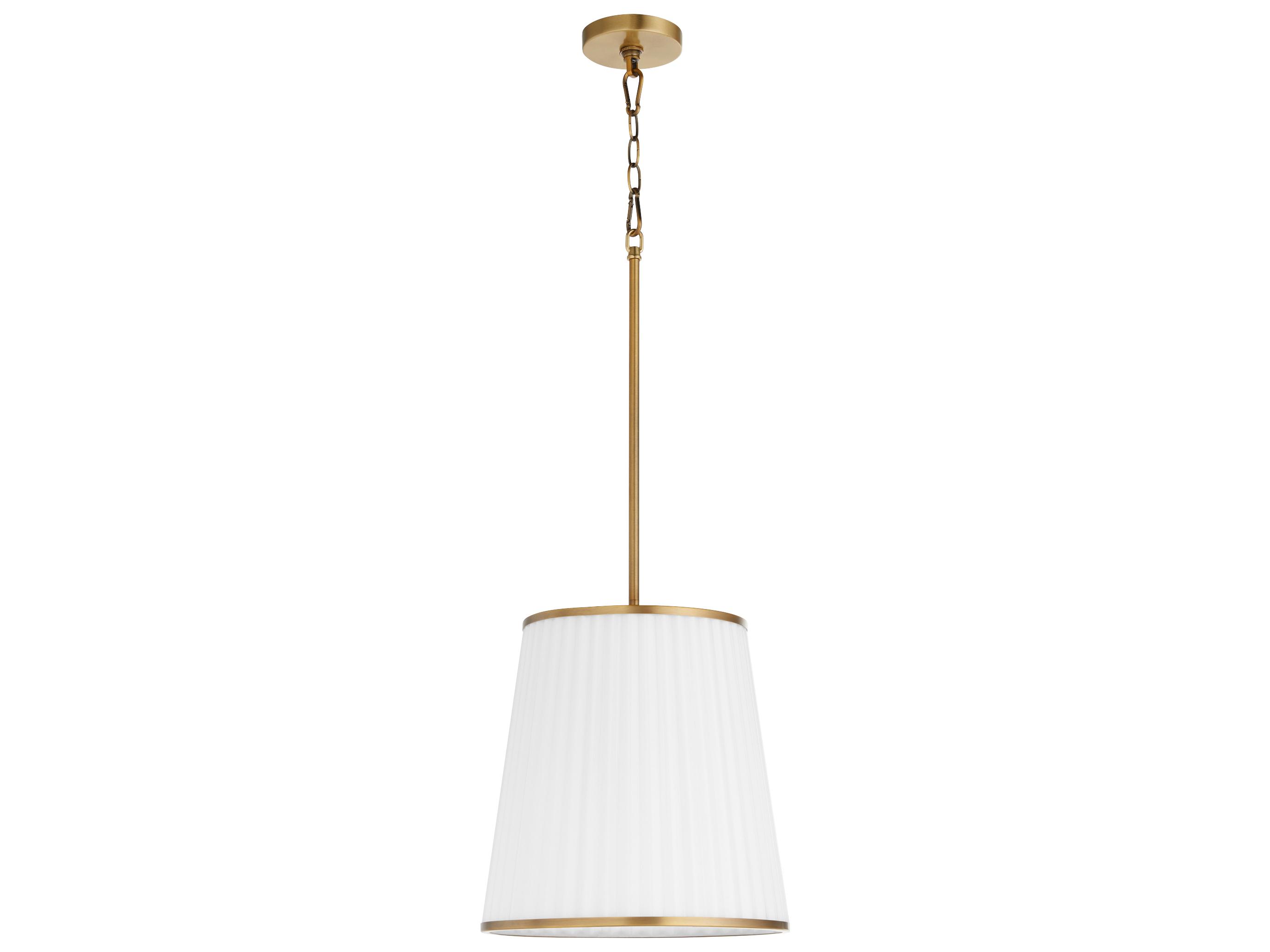 Quorum Marlon 3-Light Brushed Brass Empire Pendant