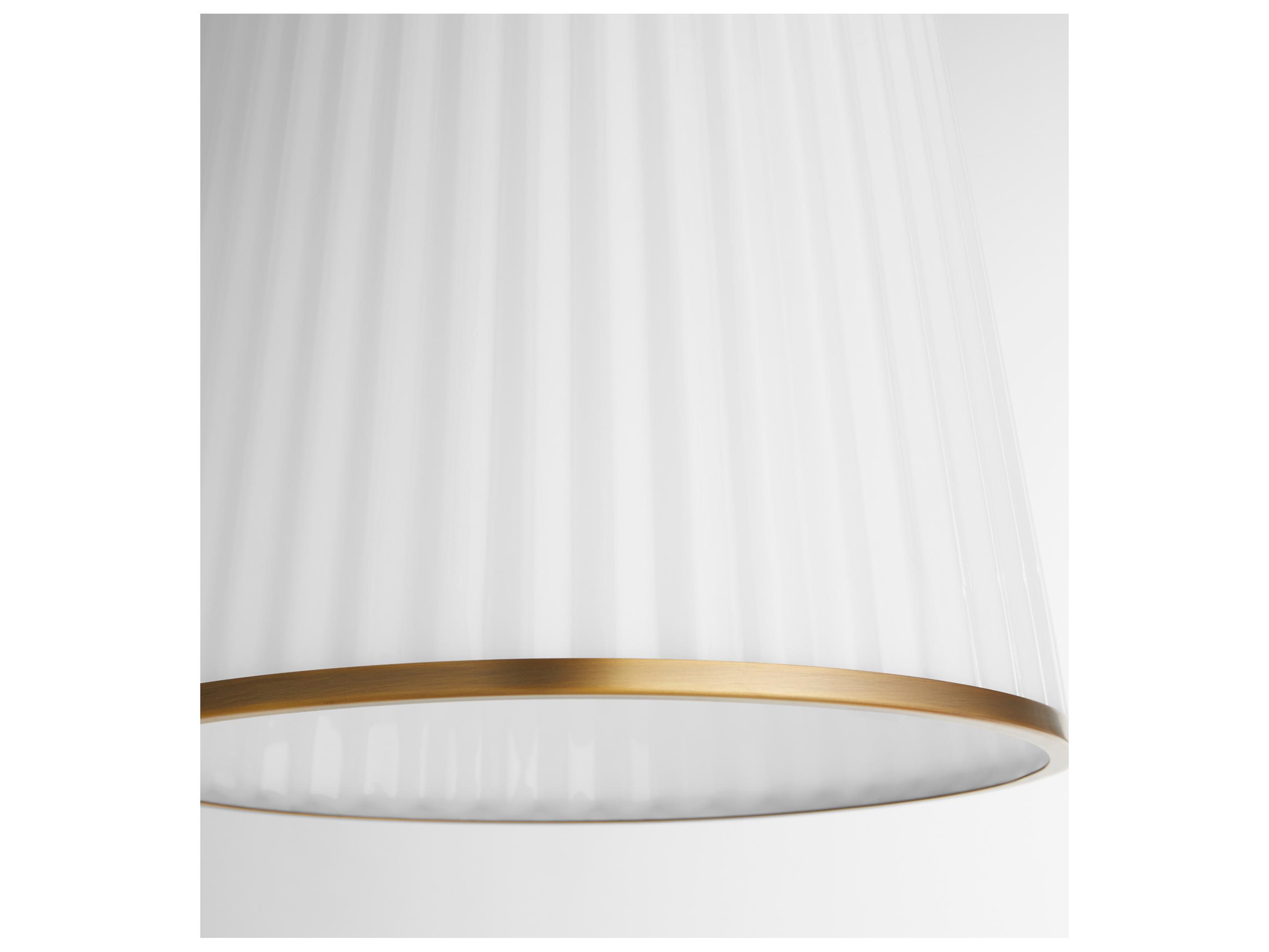 Quorum Marlon 3-Light Brushed Brass Empire Pendant