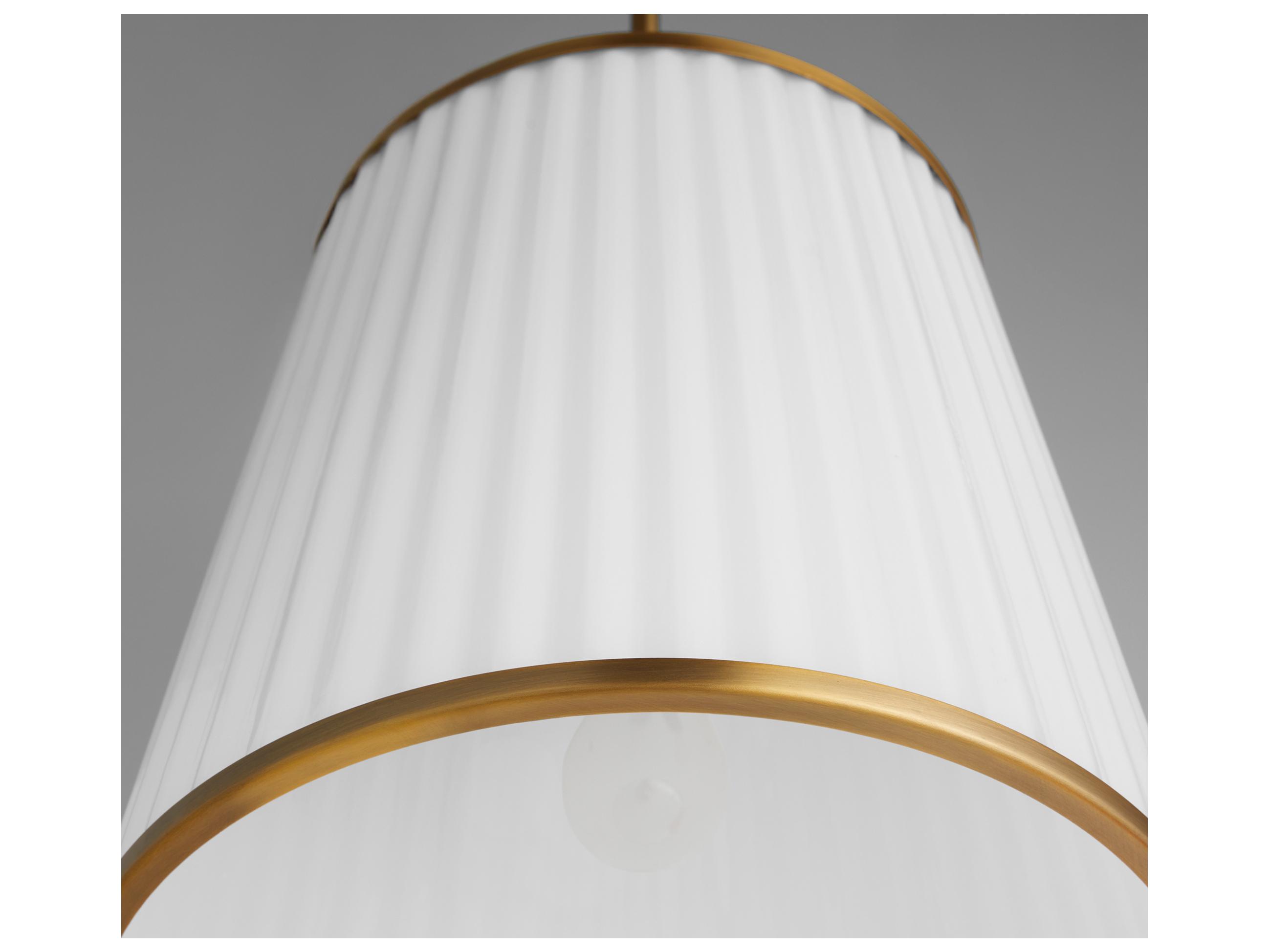 Quorum Marlon 3-Light Brushed Brass Empire Pendant