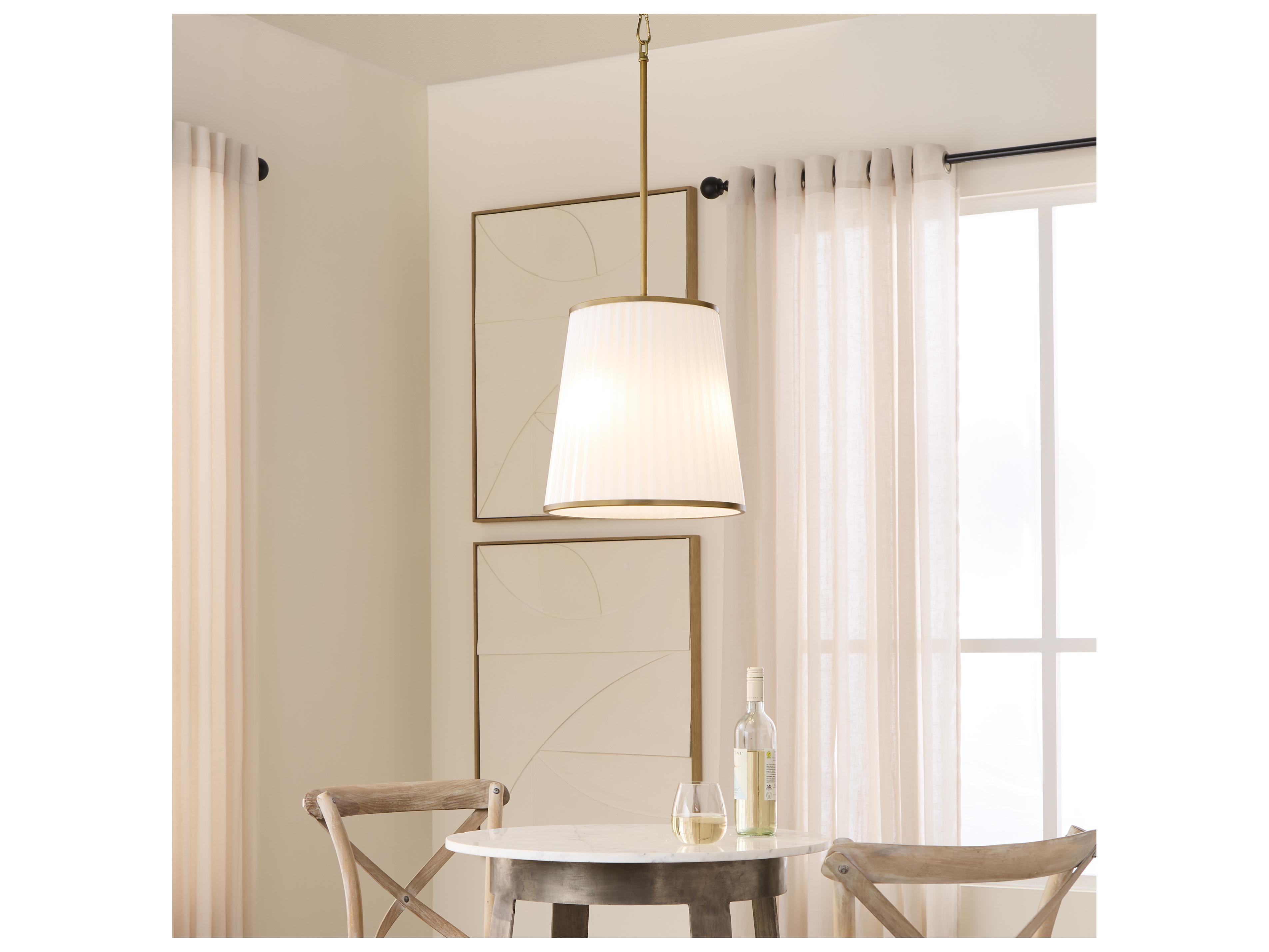 Quorum Marlon 3-Light Brushed Brass Empire Pendant