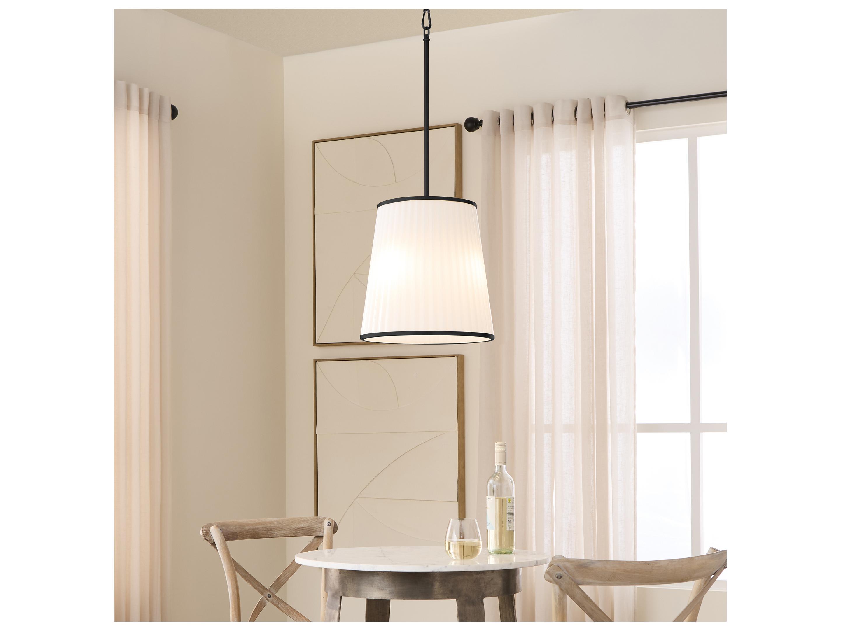 Quorum Marlon 3-Light Matte Black Empire Pendant