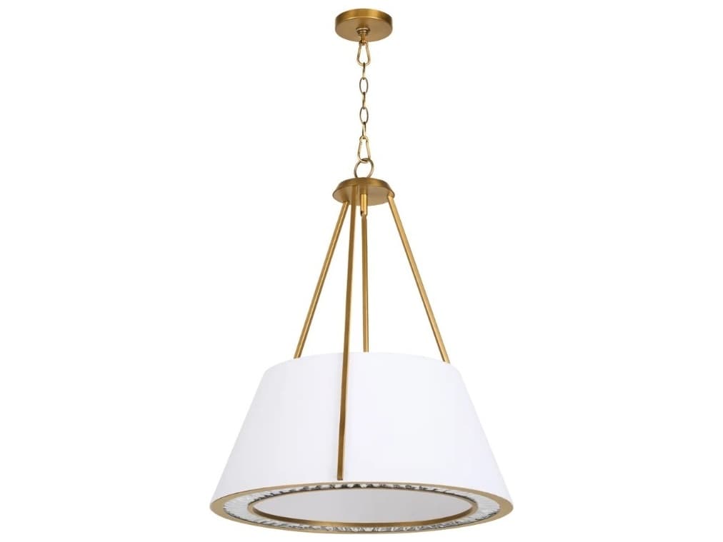 Quorum Gorham 4-Light Brushed Brass Empire Pendant