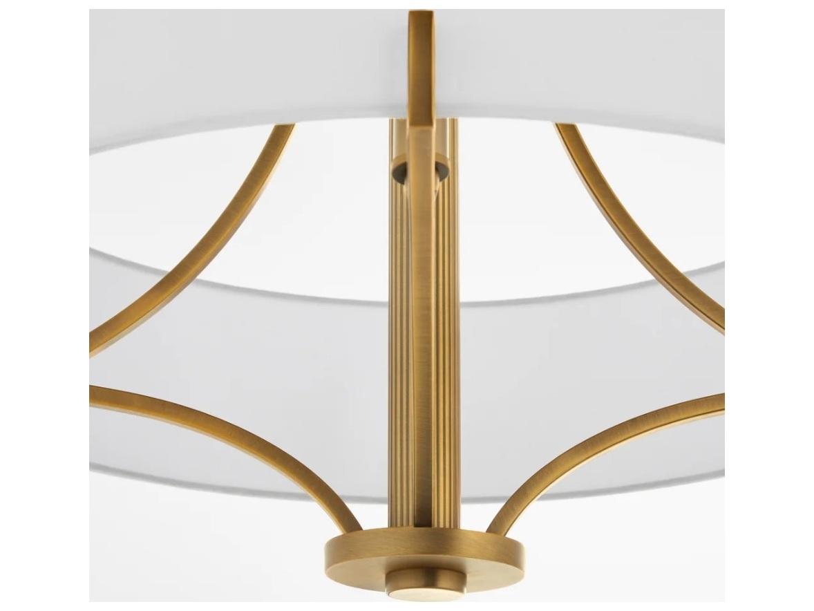 Quorum Imperial 4-Light Brushed Brass Drum Pendant