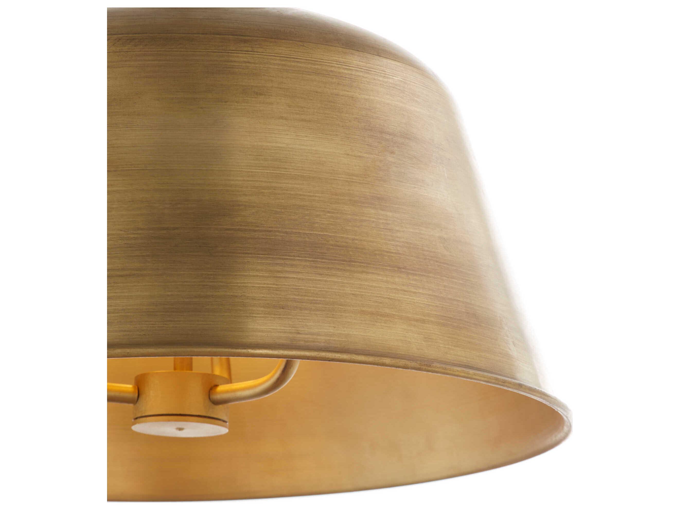 Quorum Artisan 3-Light Brass Bell Pendant