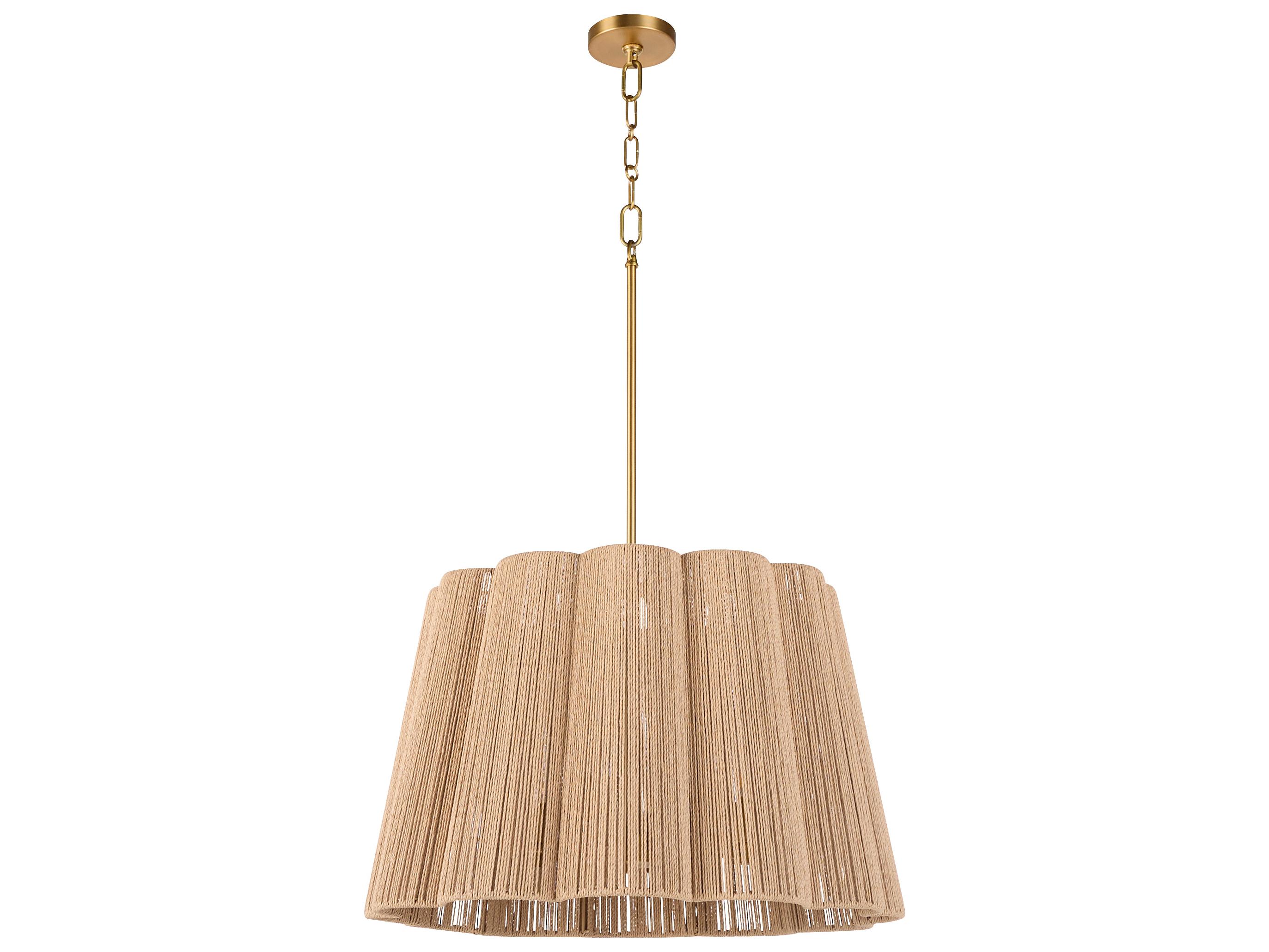 Quorum Anton 6-Light Brushed Brass Empire Pendant