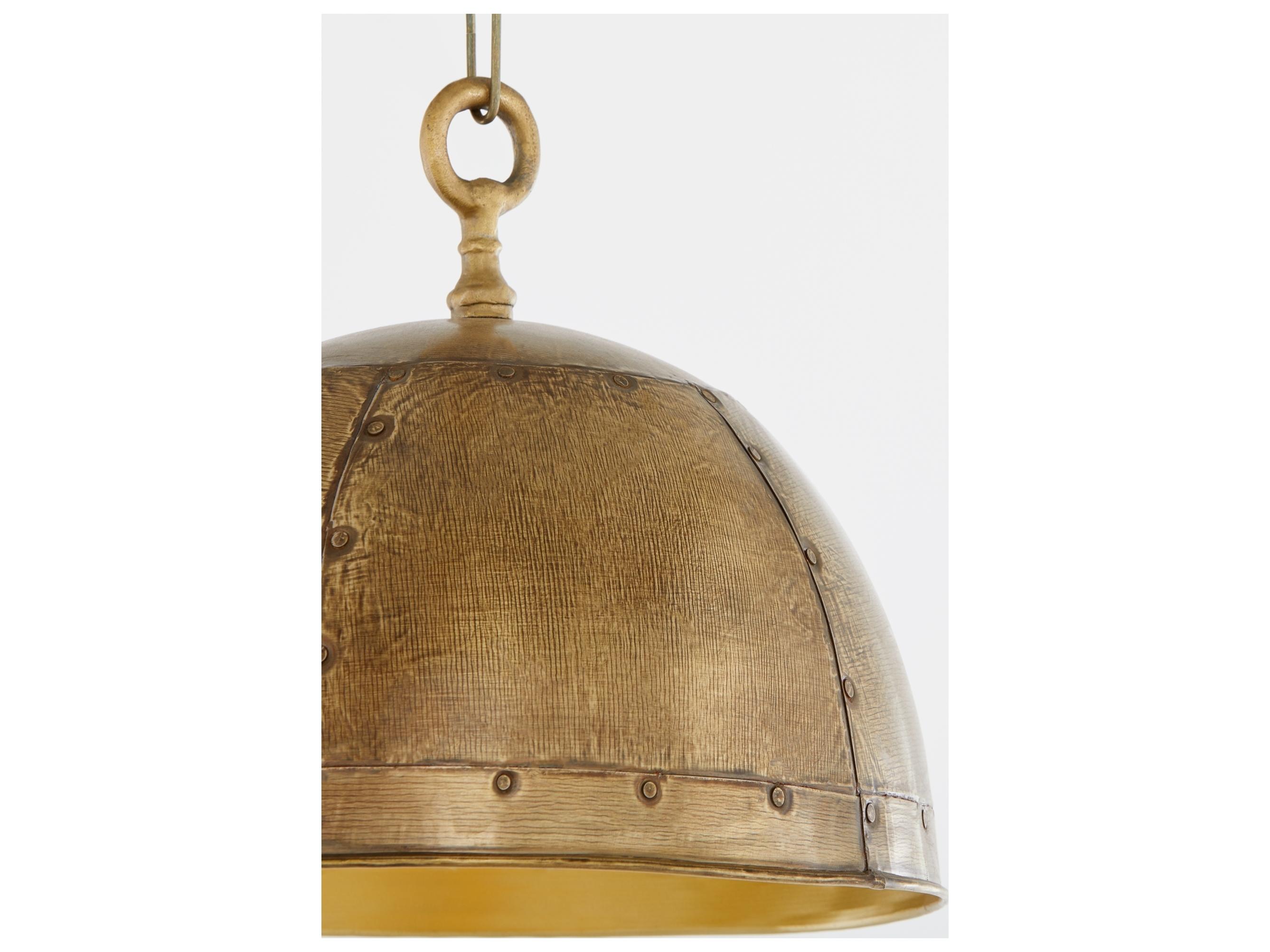 Quorum Artisan 1-Light Brass Pendant