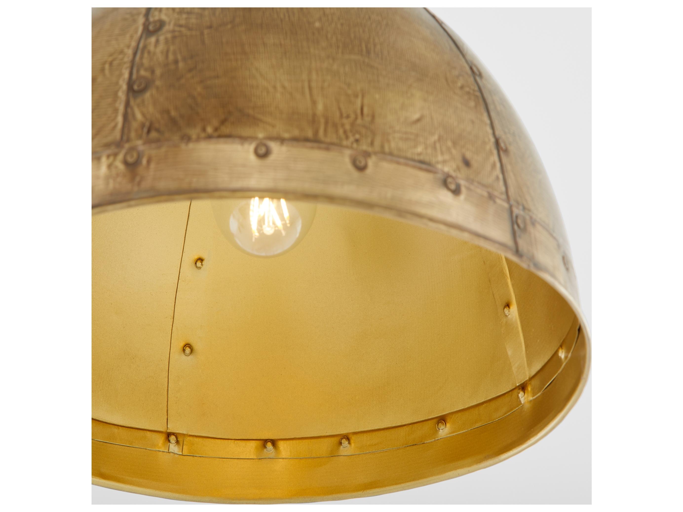 Quorum Artisan 1-Light Brass Pendant