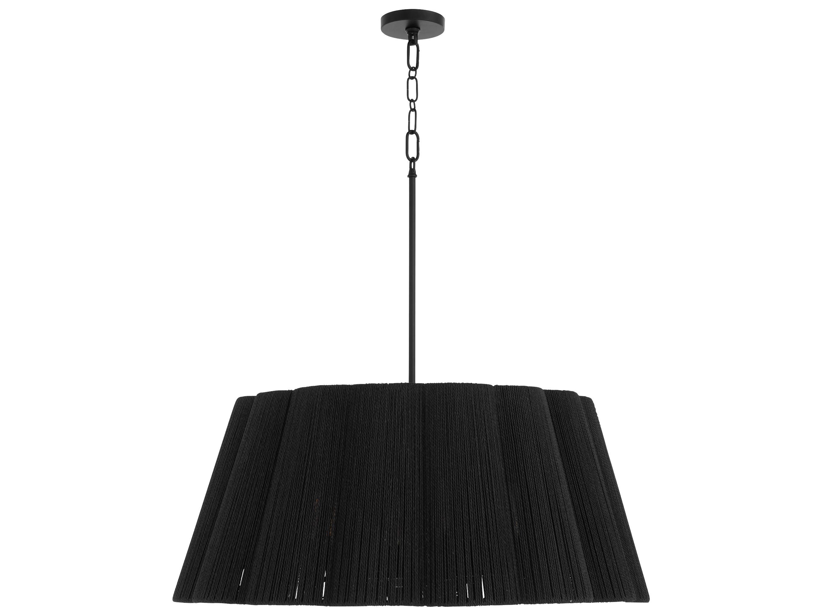 Quorum Anton 8-Light Matte Black Drum Pendant