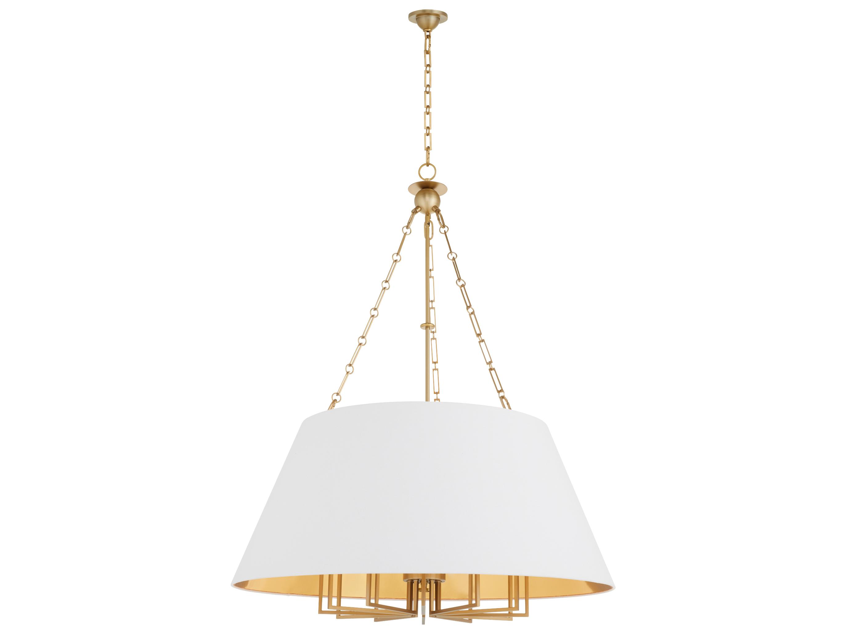 Quorum Karnes 12-Light Aged Brass Empire Pendant