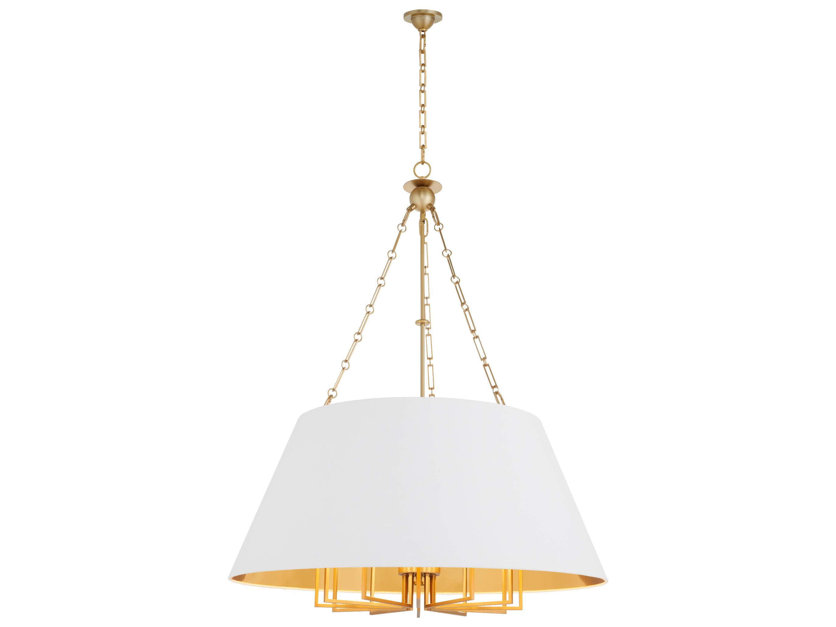 Quorum Karnes 12-Light Aged Brass Empire Pendant