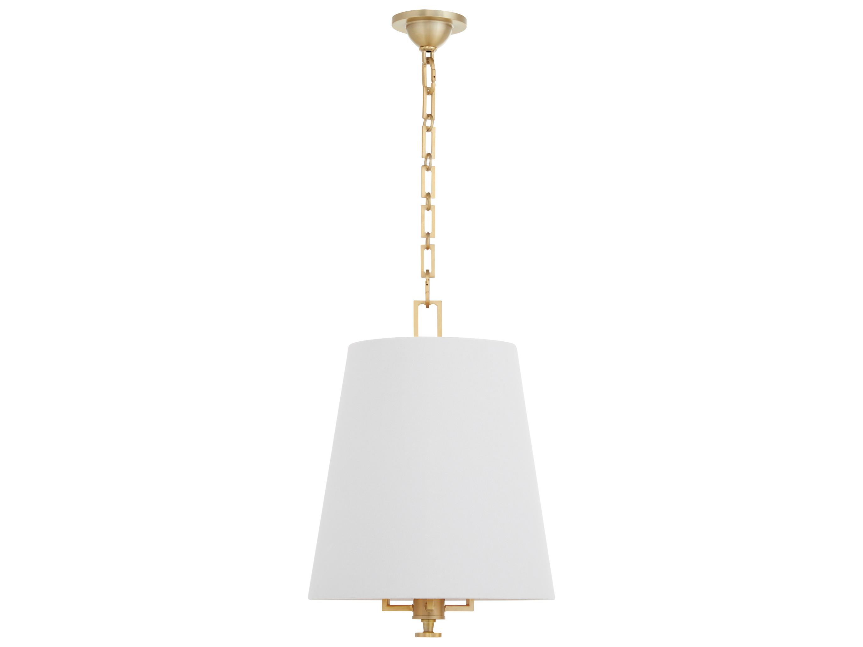 Quorum Karnes 3-Light Aged Brass Empire Pendant