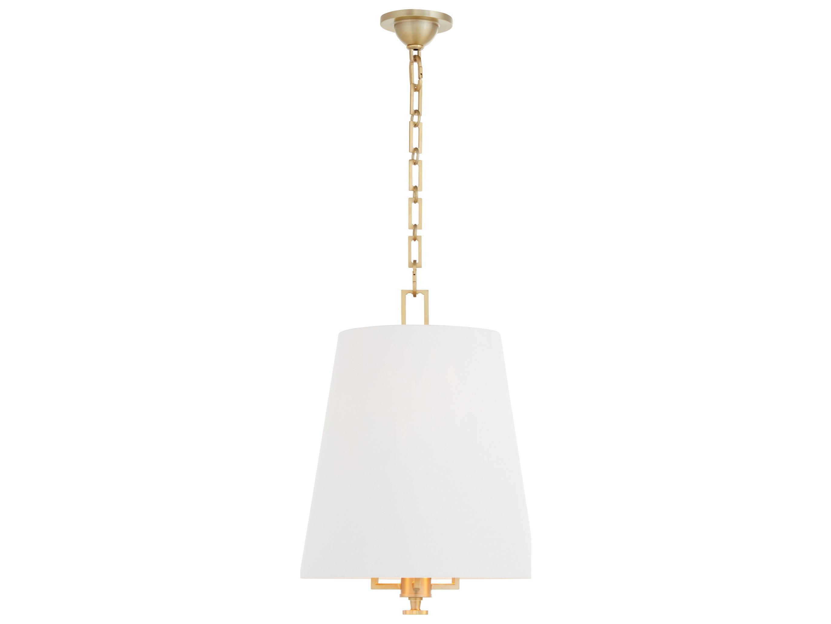 Quorum Karnes 3-Light Aged Brass Empire Pendant