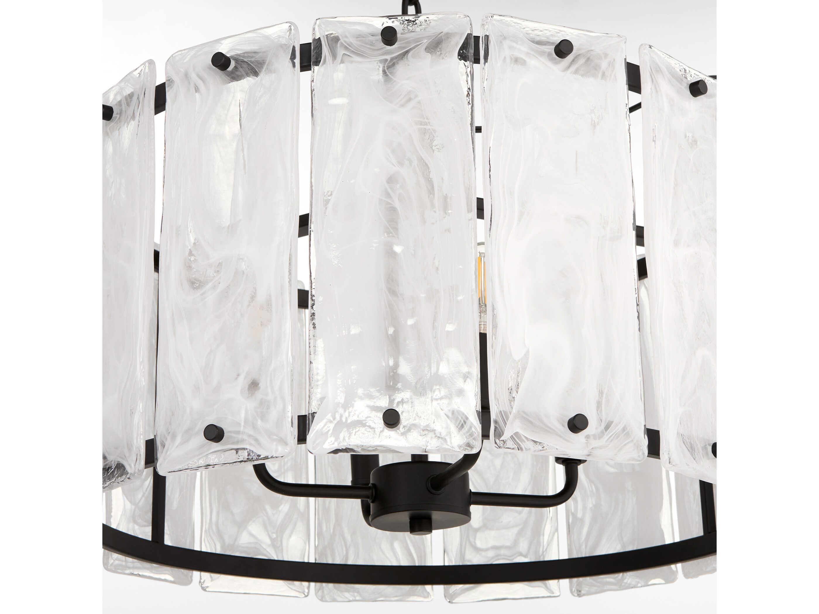 Quorum Prestige 4-Light Matte Black Drum Pendant