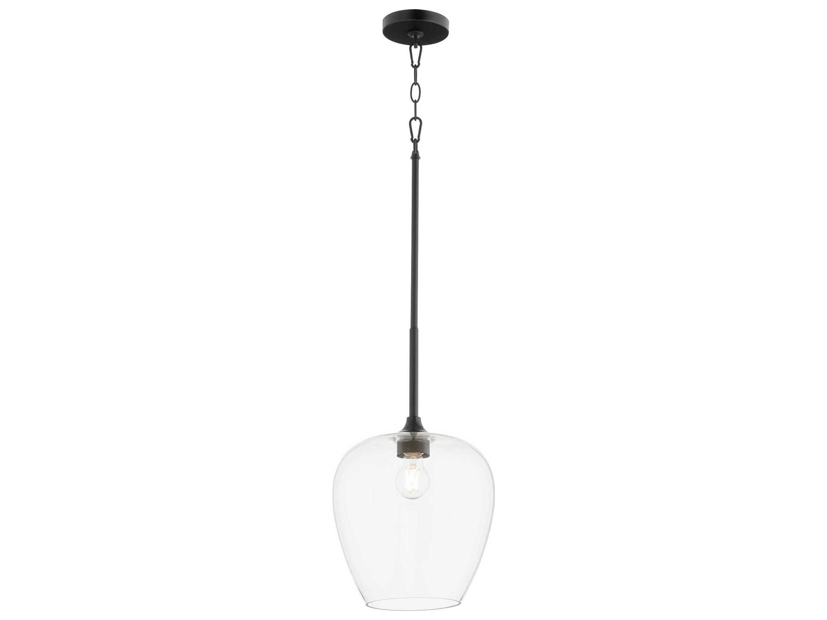 Quorum Veno 1-Light Matte Black Mini Pendant