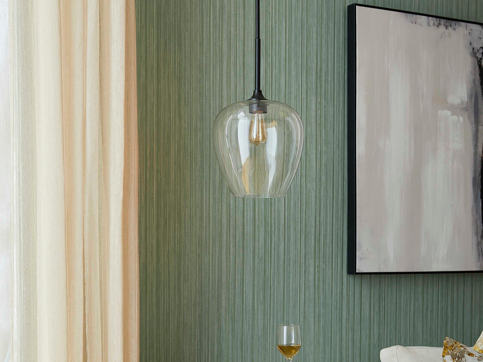 Quorum Veno 1-Light Matte Black Mini Pendant