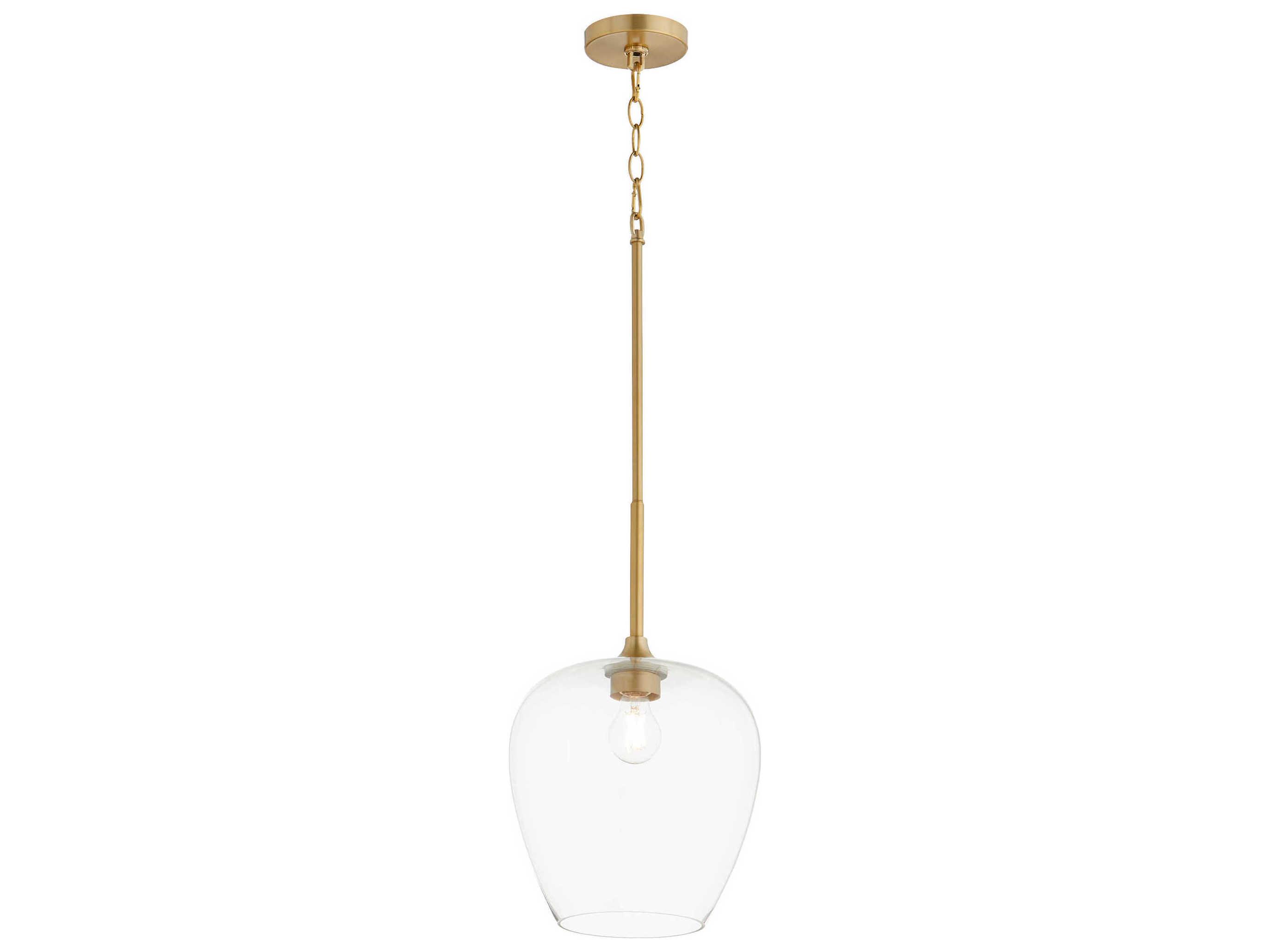 Quorum Veno 1-Light Aged Brass Mini Pendant