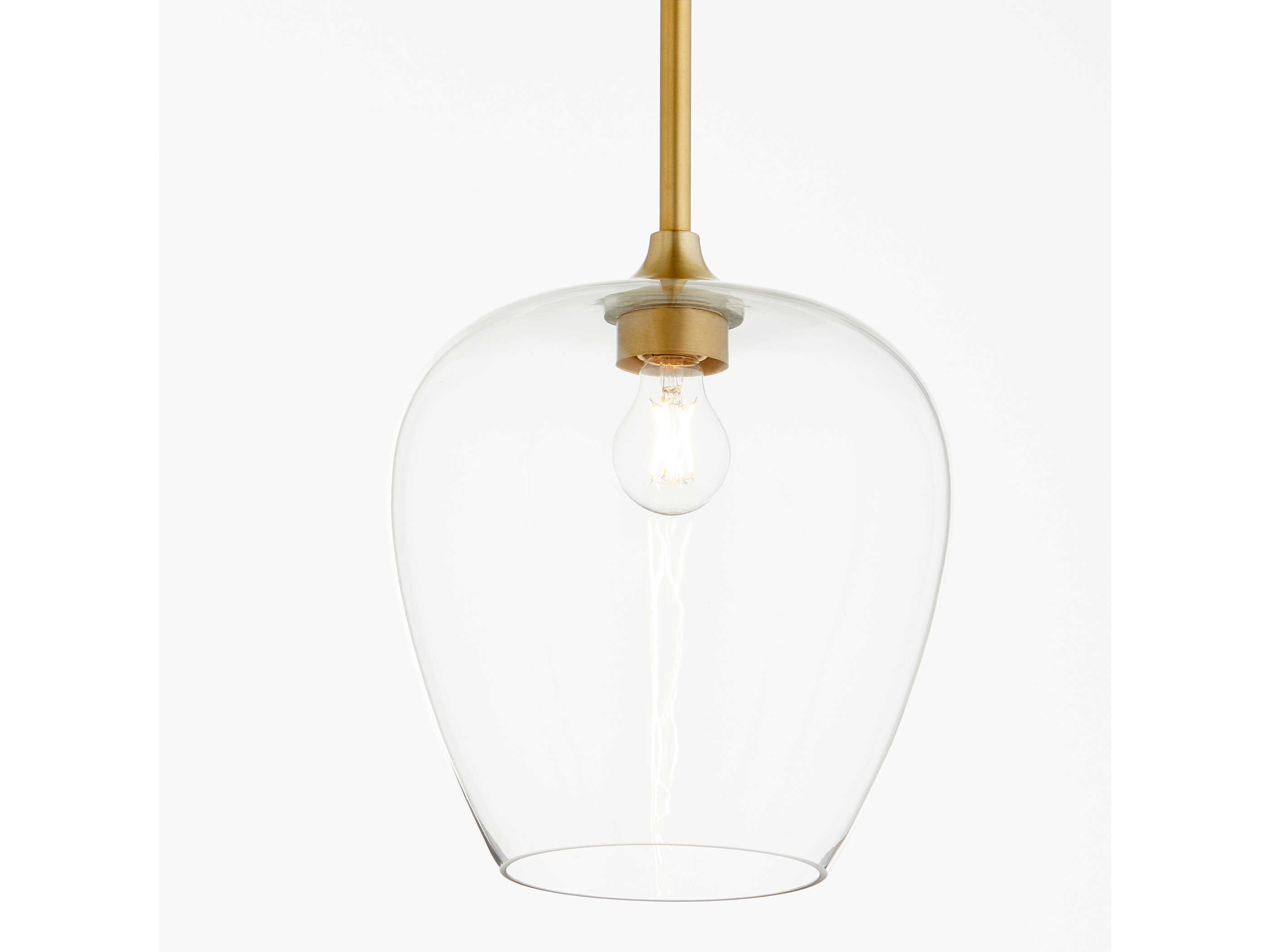 Quorum Veno 1-Light Aged Brass Mini Pendant