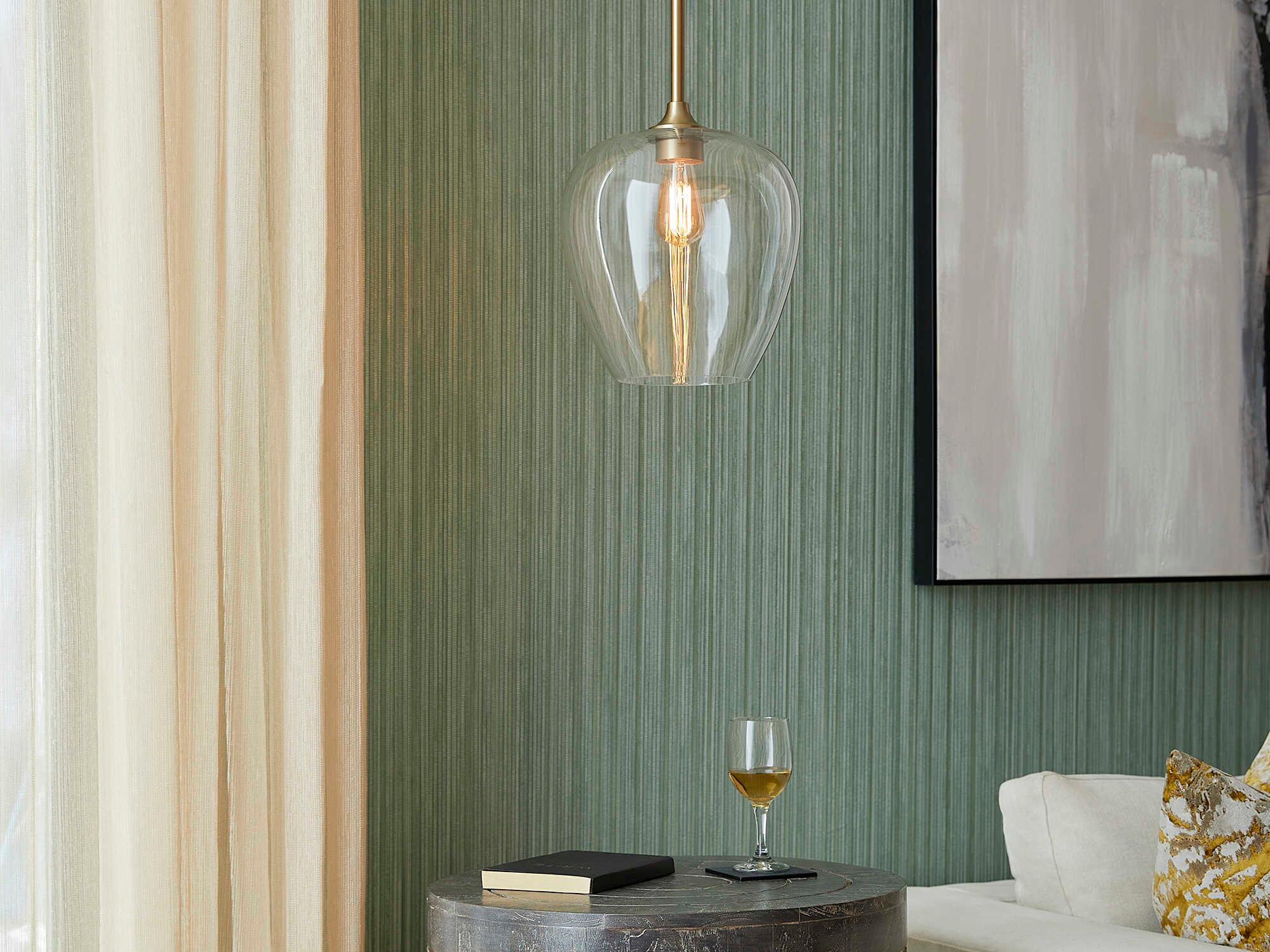 Quorum Veno 1-Light Aged Brass Mini Pendant