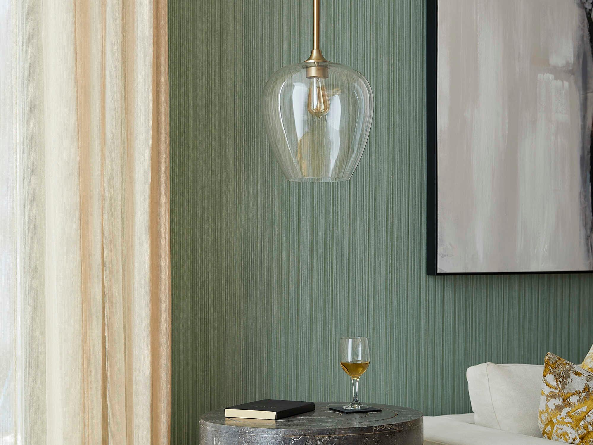 Quorum Veno 1-Light Aged Brass Mini Pendant