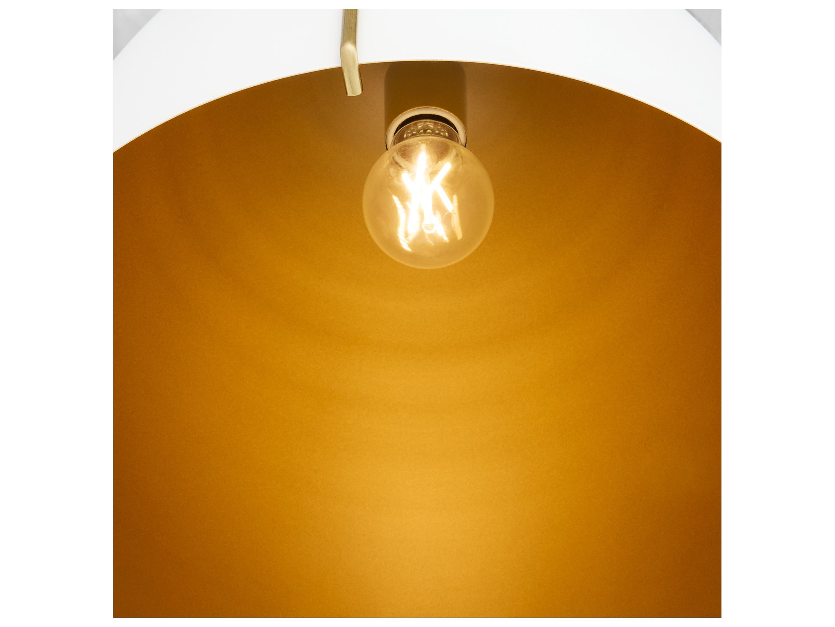 Quorum Jamie 1-Light Studio White W Aged Brass Bell Pendant