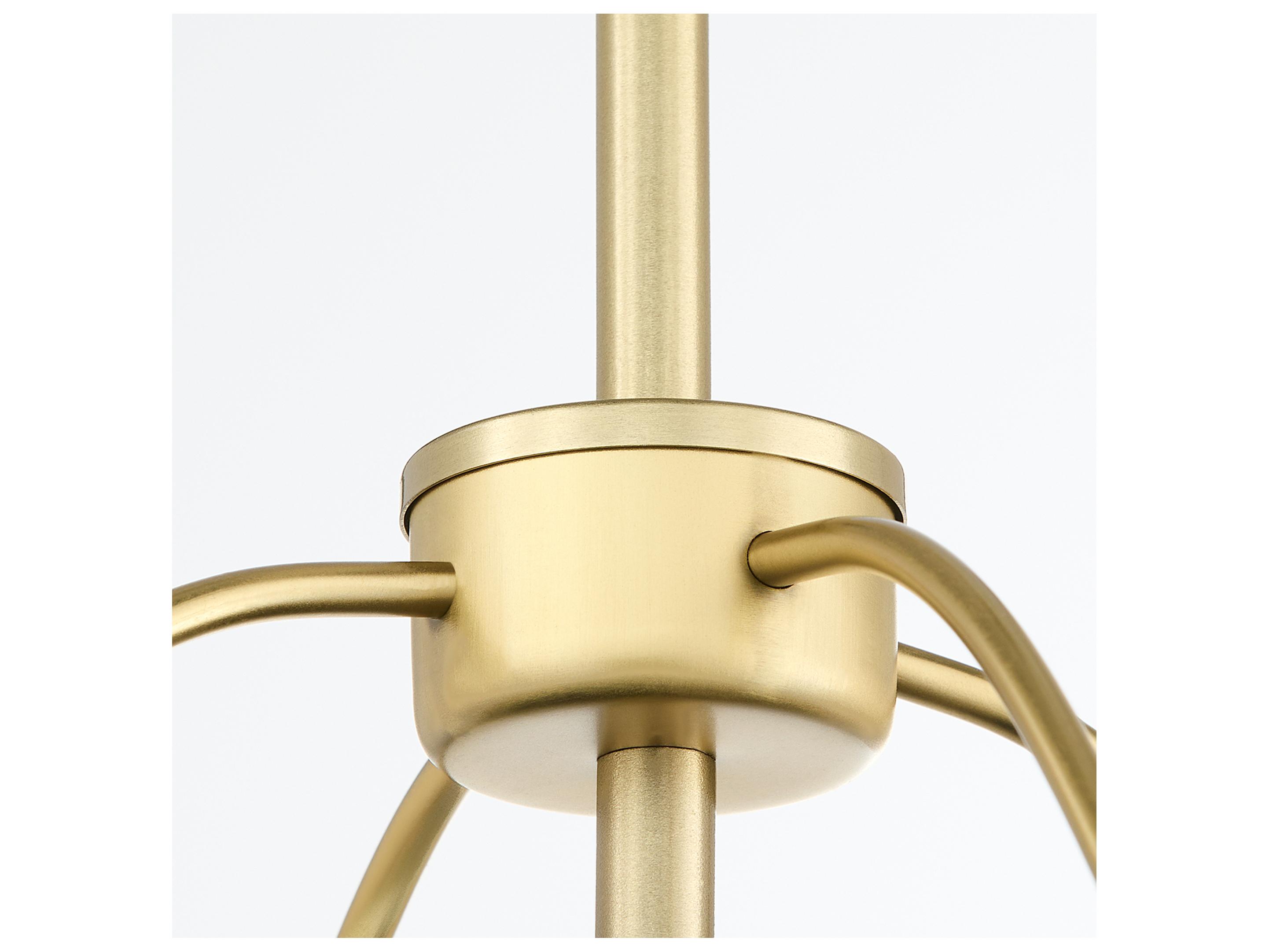 Quorum Jamie 1-Light Matte Black W Aged Brass Bell Pendant