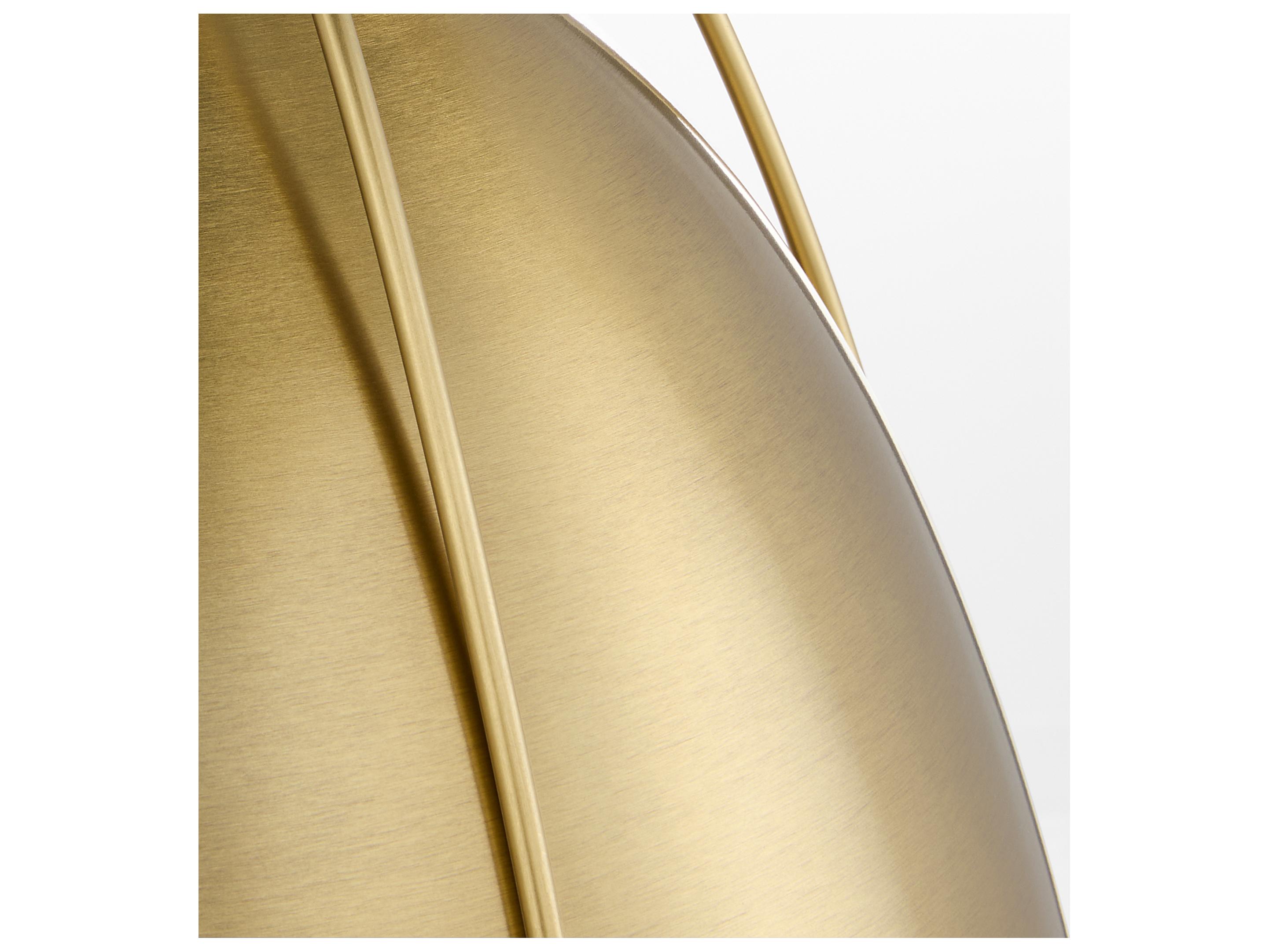 Quorum Jamie 3-Light Aged Brass Bell Pendant