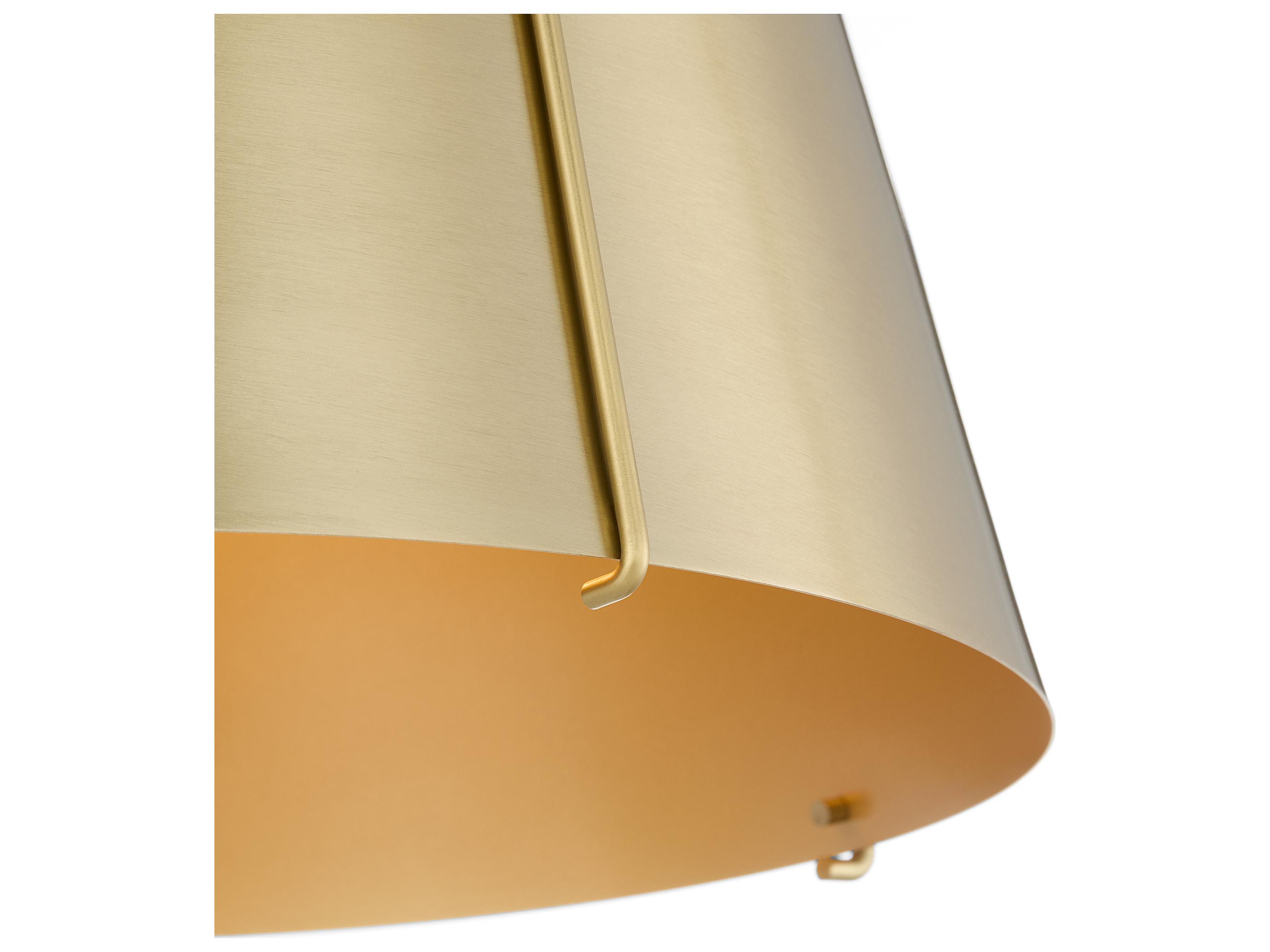 Quorum Ellen 3-Light Aged Brass Pendant
