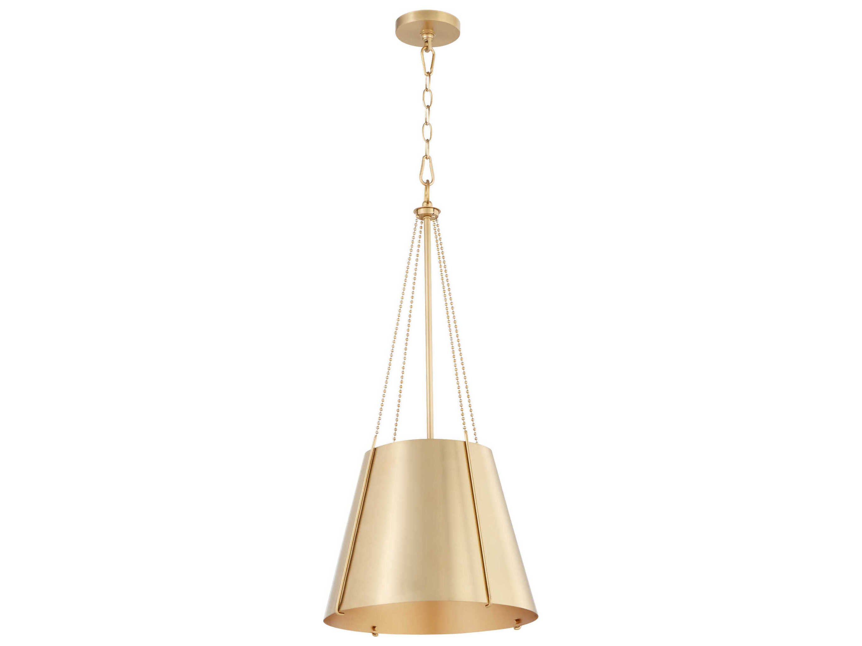 Quorum Denise 1-Light Aged Brass Drum Pendant