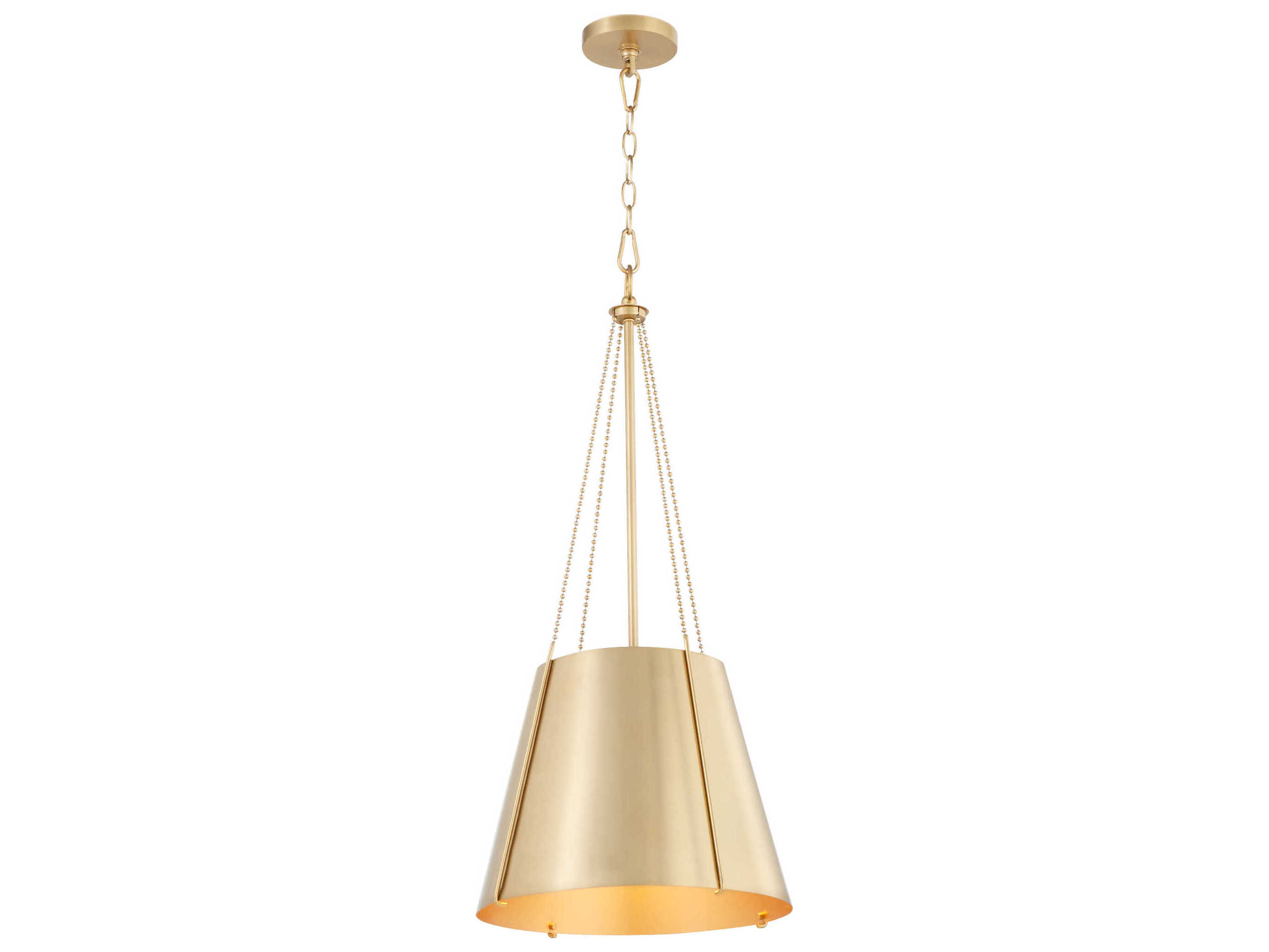 Quorum Denise 1-Light Aged Brass Drum Pendant