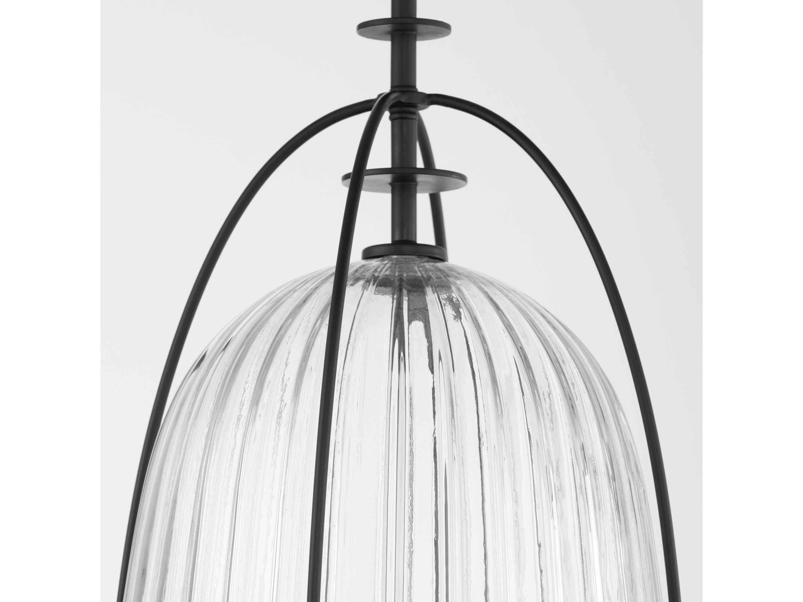 Quorum Alice 3-Light Matte Black Mini Pendant