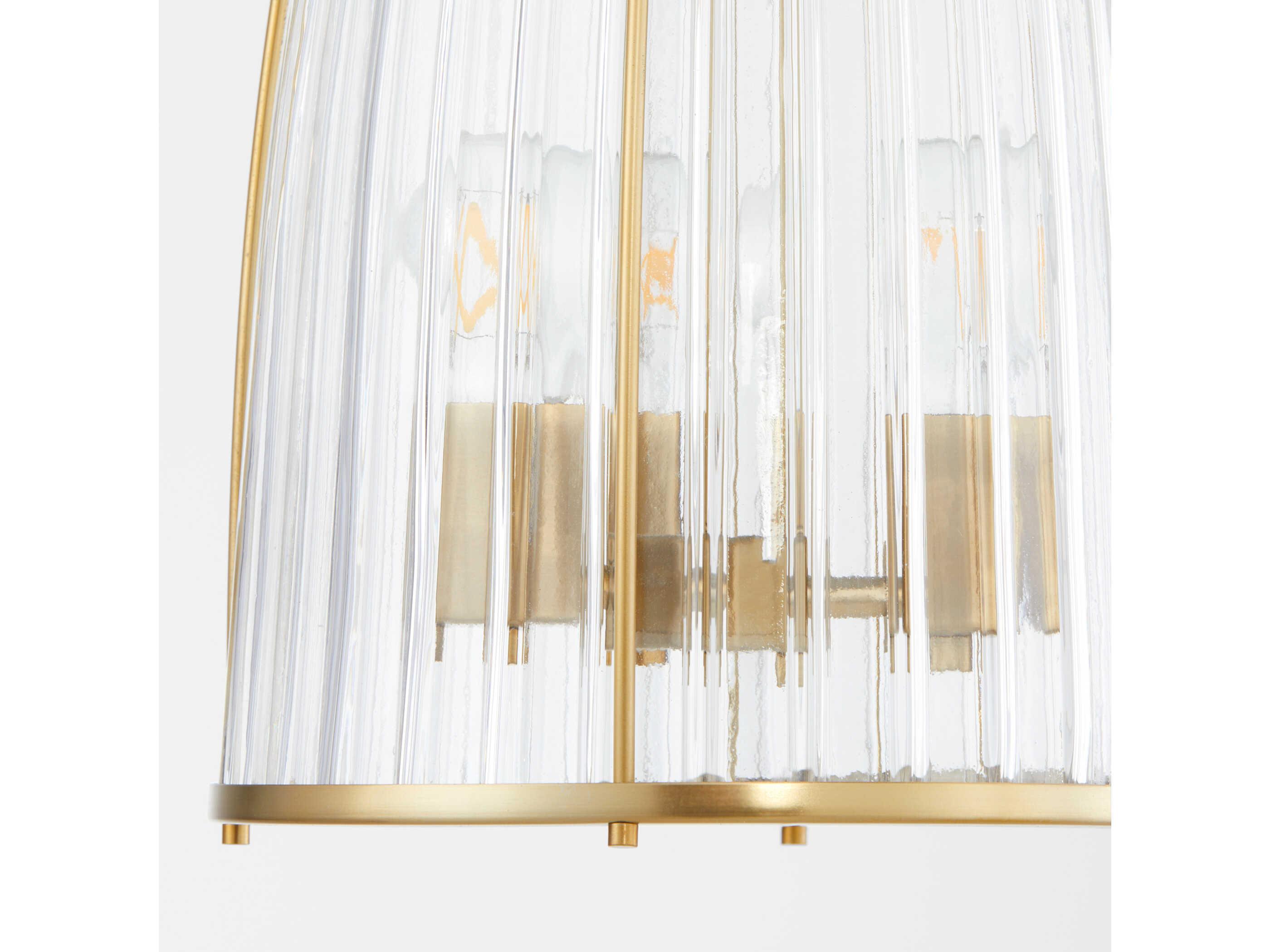 Quorum Alice 3-Light Aged Brass Mini Pendant