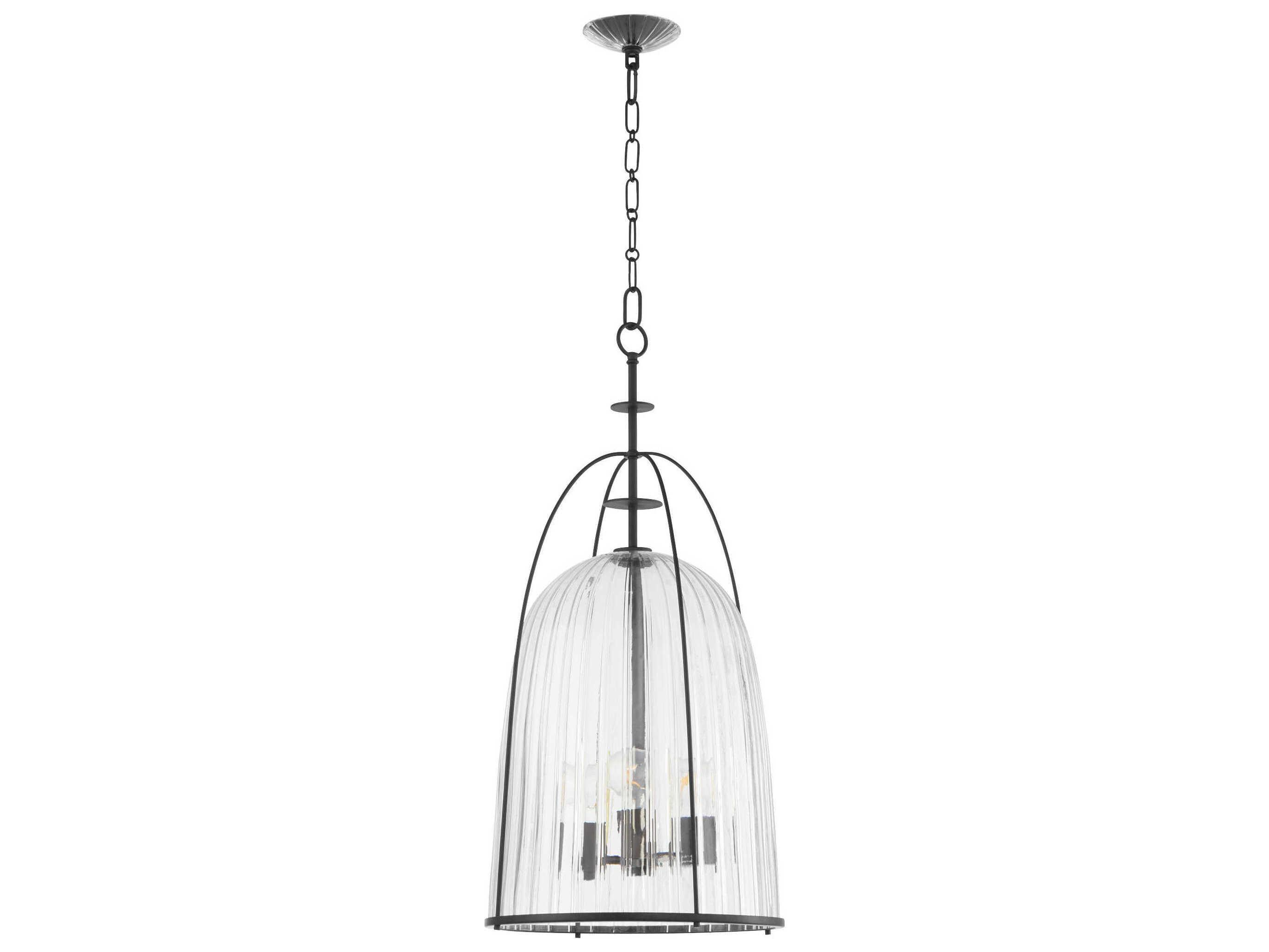 Quorum Alice 3-Light Matte Black Pendant