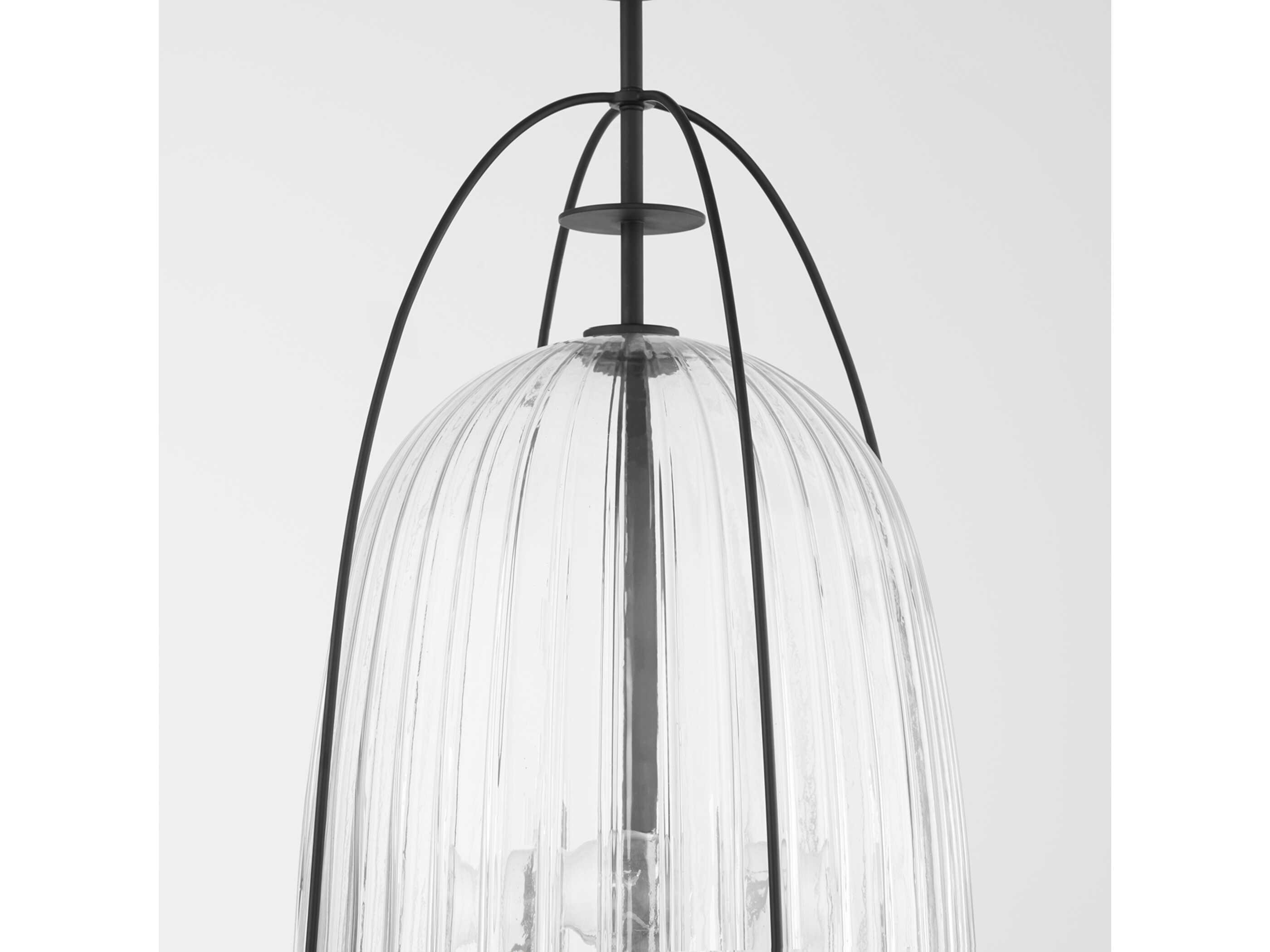 Quorum Alice 3-Light Matte Black Pendant