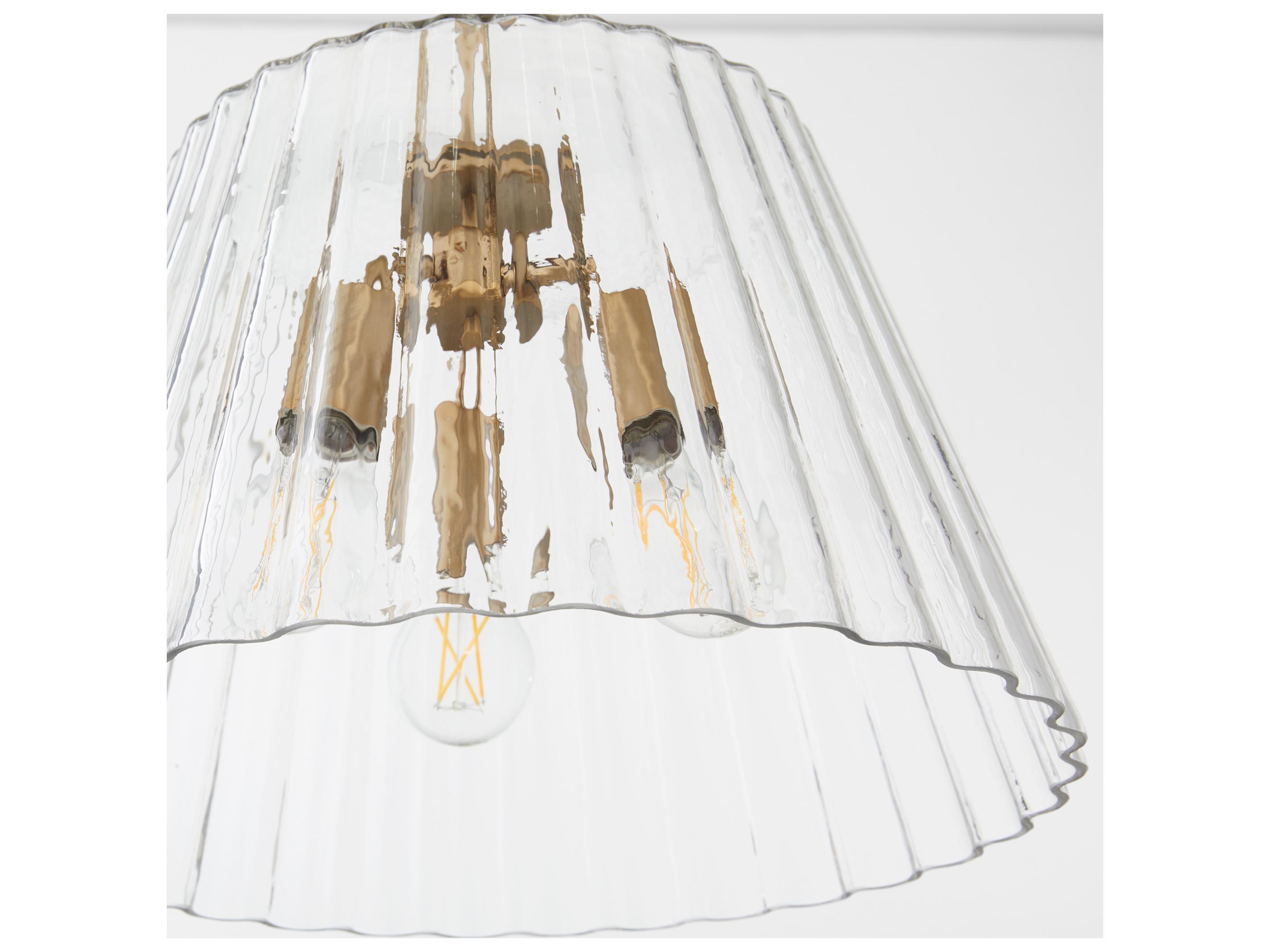 Quorum Lawton 3-Light Brushed Brass Empire Pendant