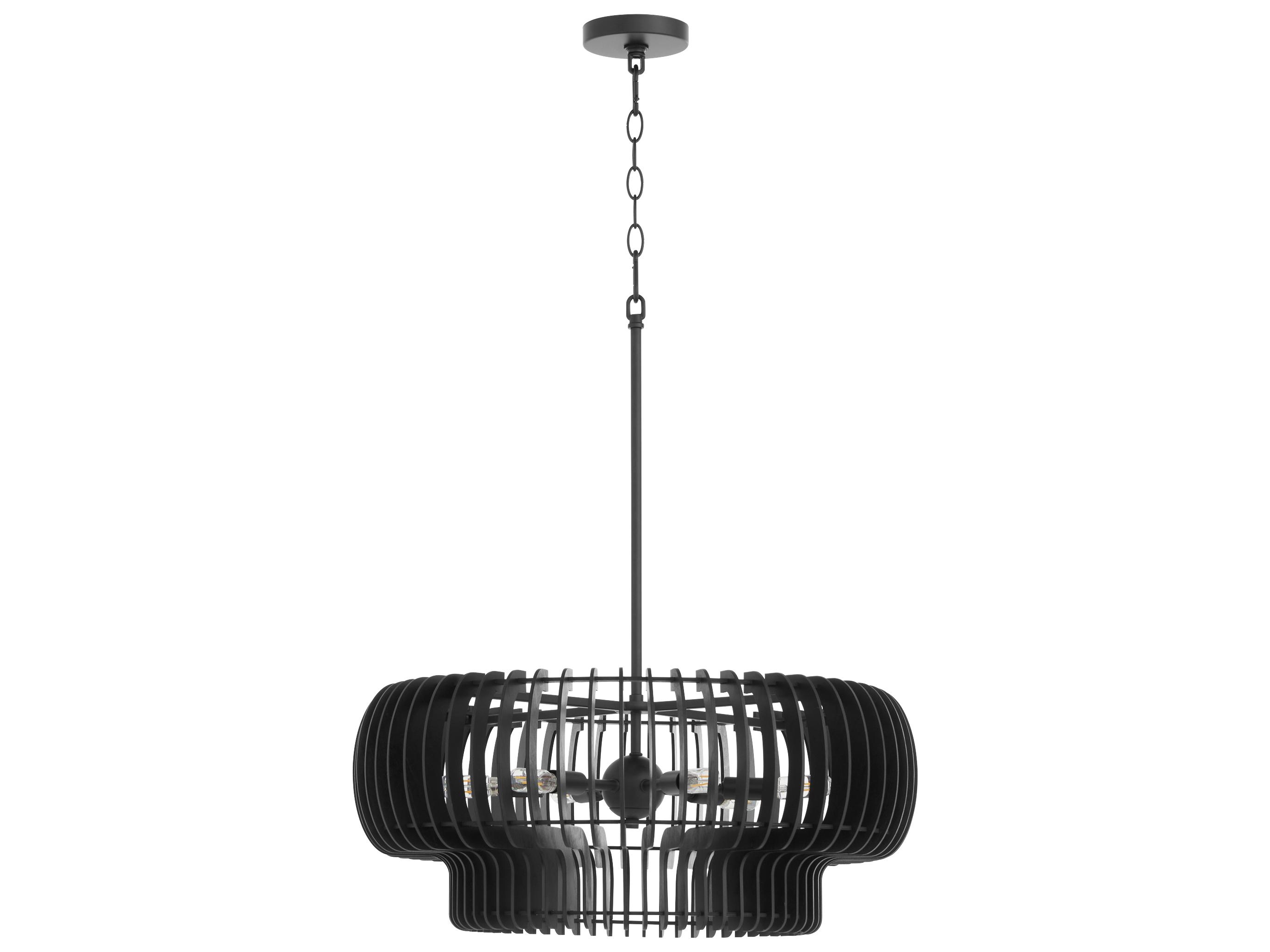 Quorum Harrelson 6-Light Matte Black Pendant